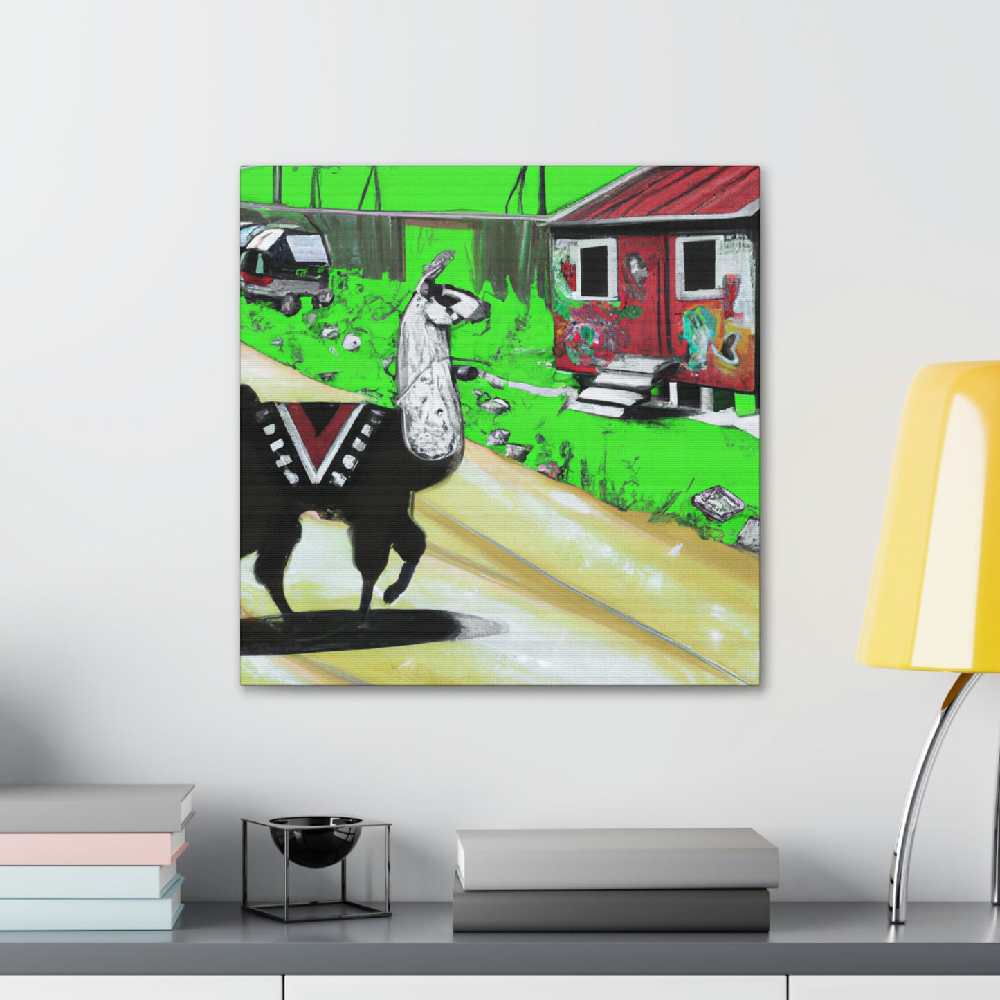 Llama in the City - Canvas