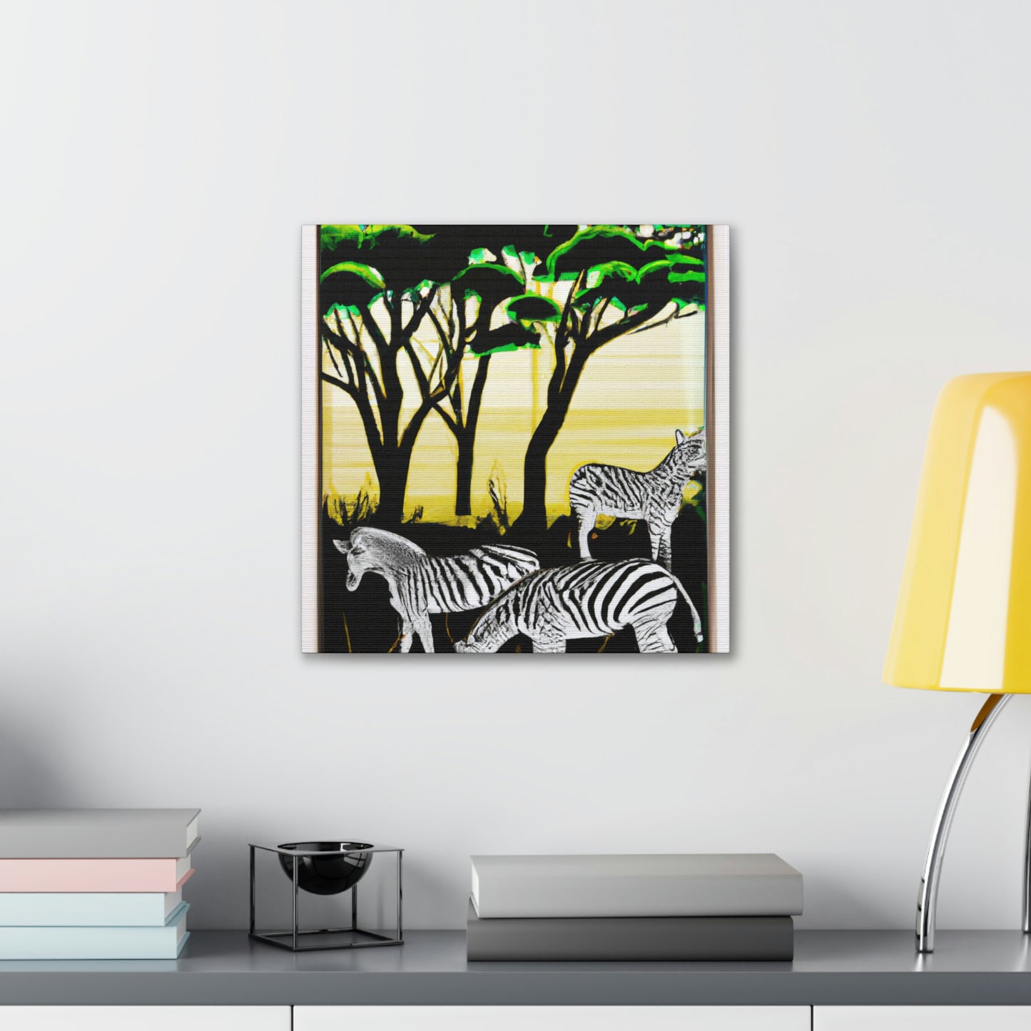 "Zebra's Midnight Jubilee" - Canvas