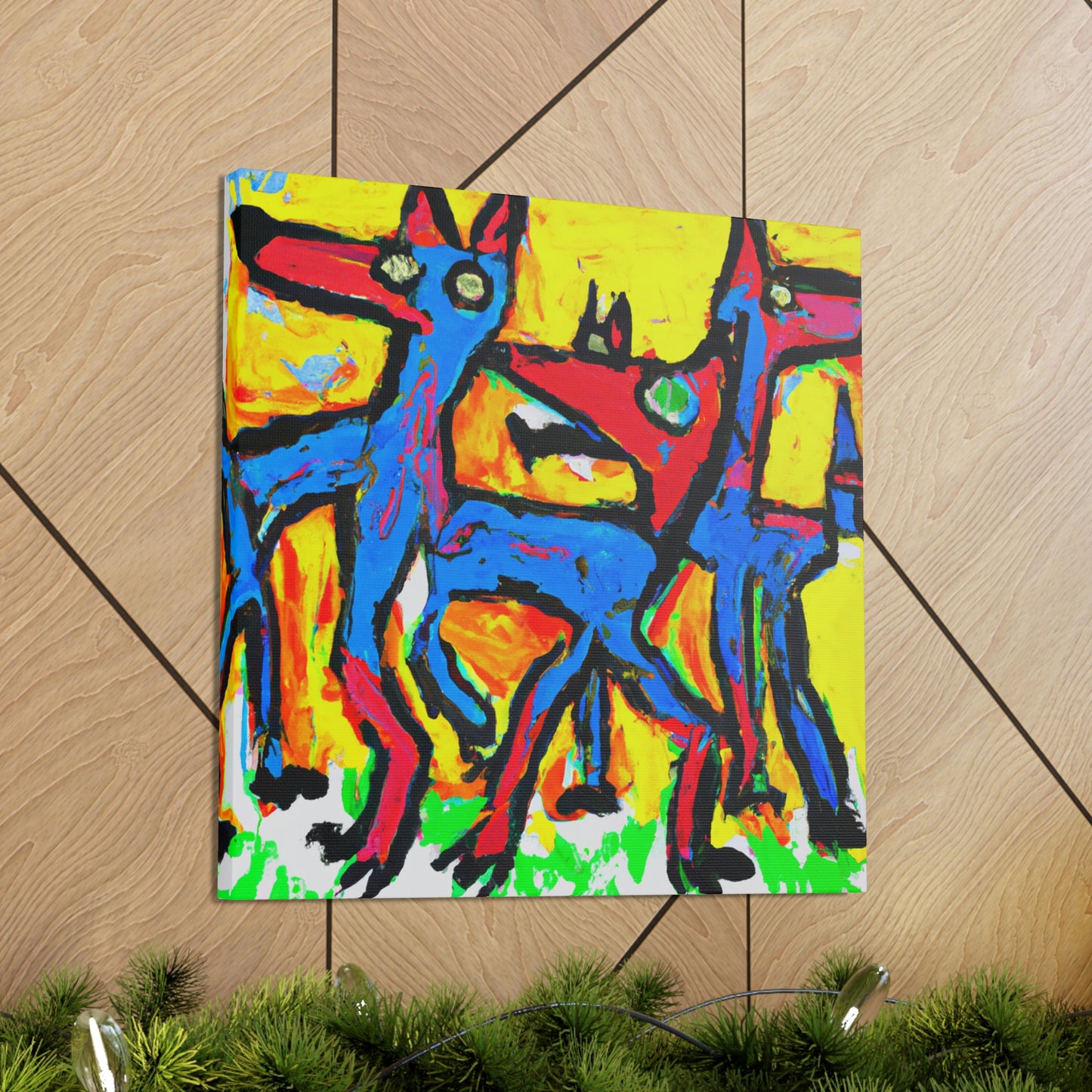 Coyotes in Expressionism - Canvas