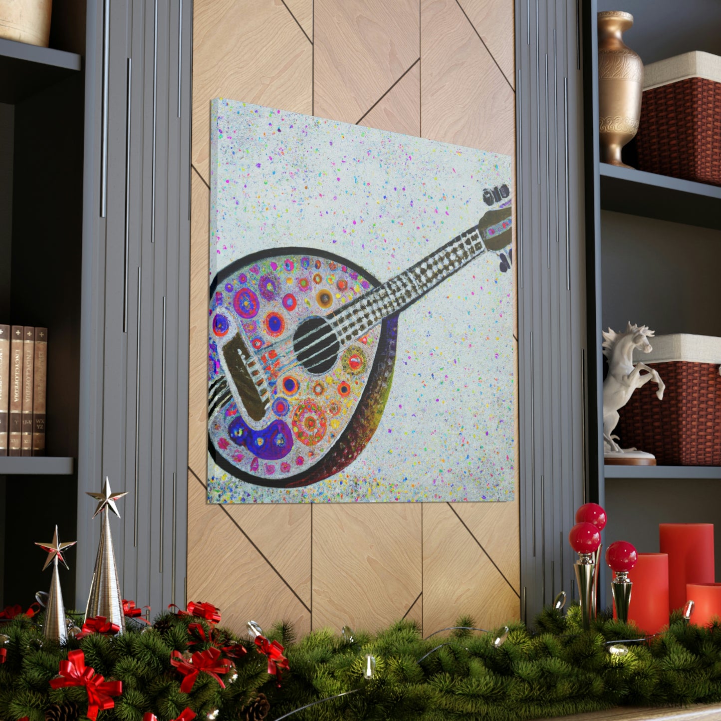 Mandolin in Pointillism - Canvas