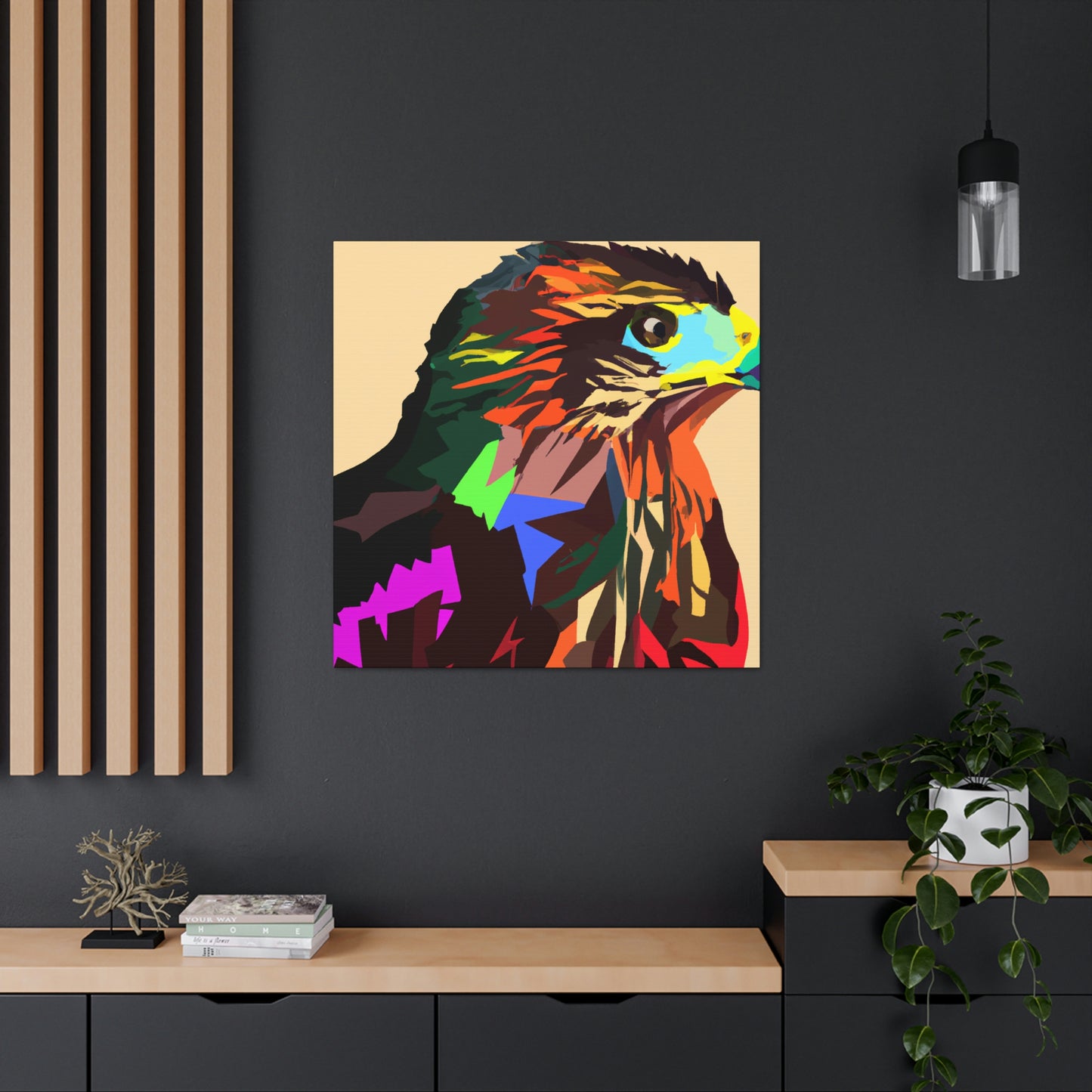 Hawk in Pop Art - Canvas