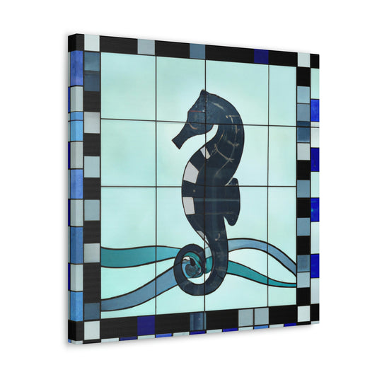 "Seahorse Surreal Symphony" - Canvas