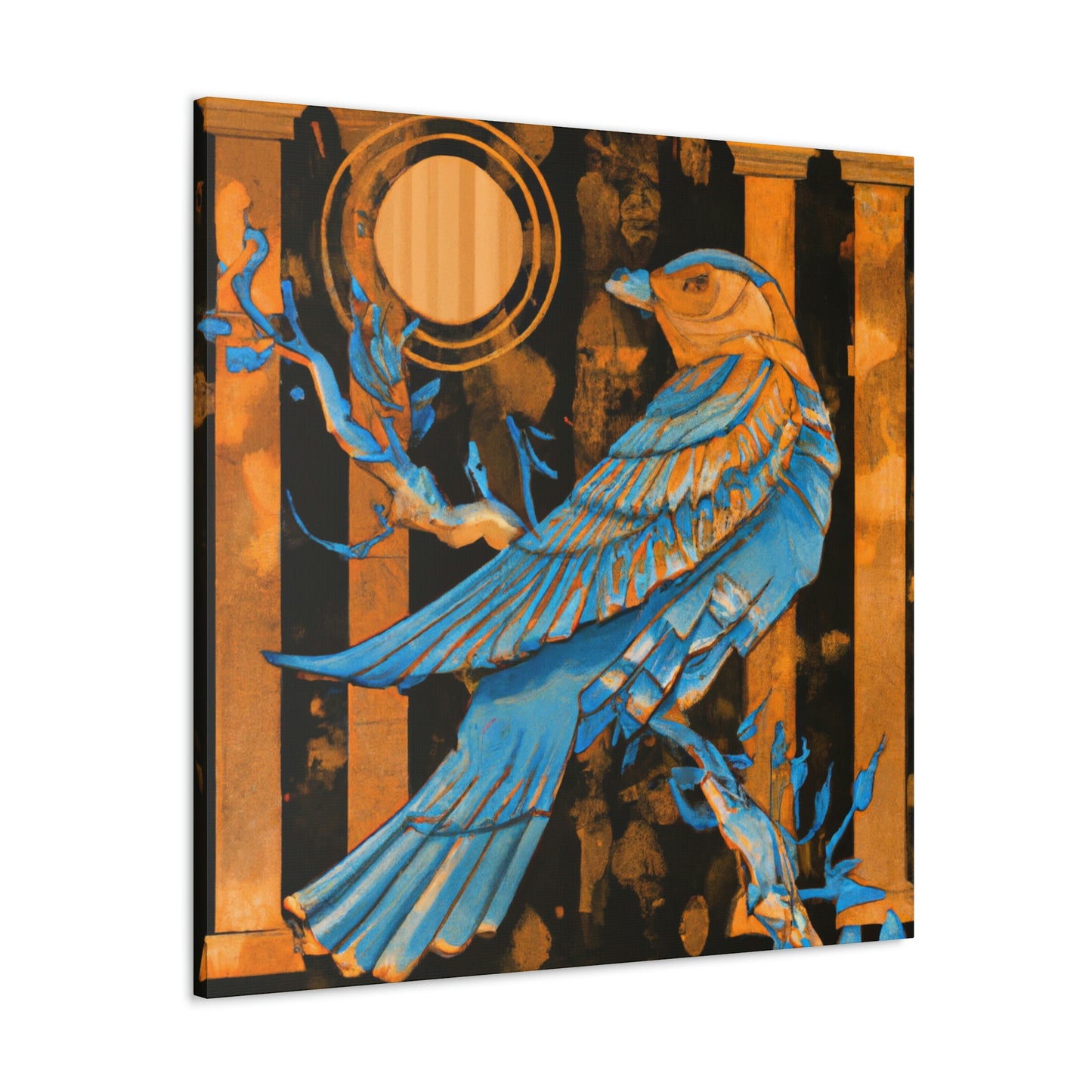 "Bluebird's Art Deco Dream" - Canvas