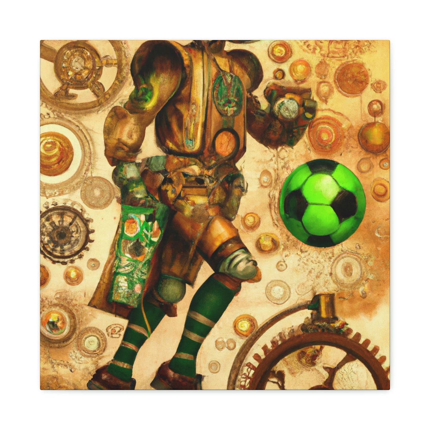 Soccer in Steampunk Age - Canvas