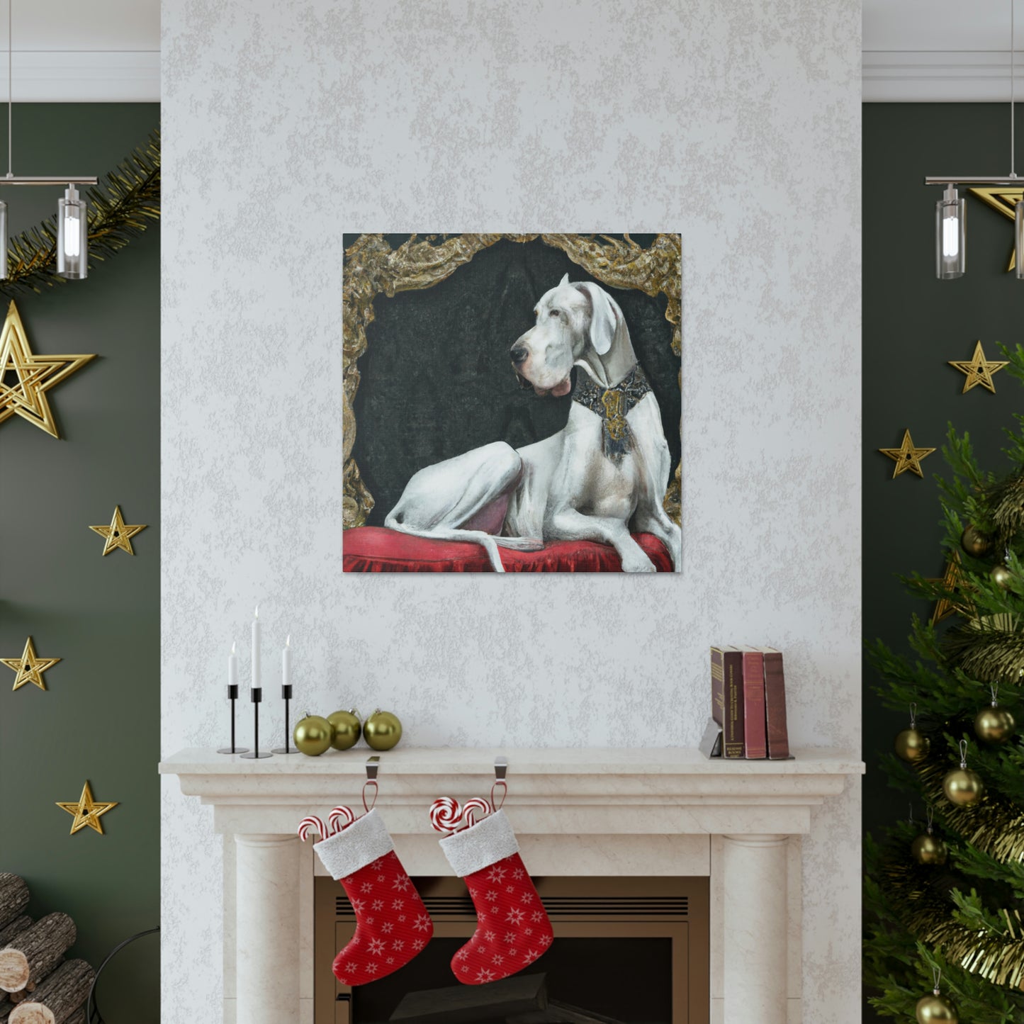 Great Dane in Rococo - Canvas