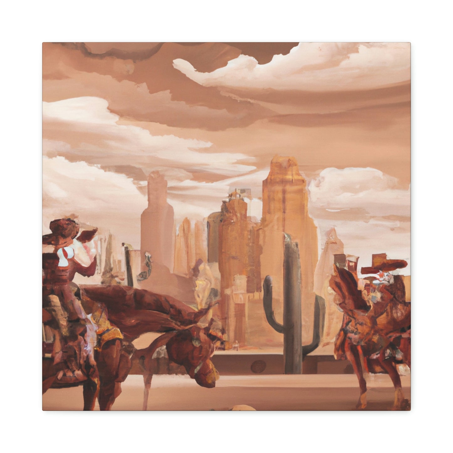 Modern Western Desertscape - Canvas