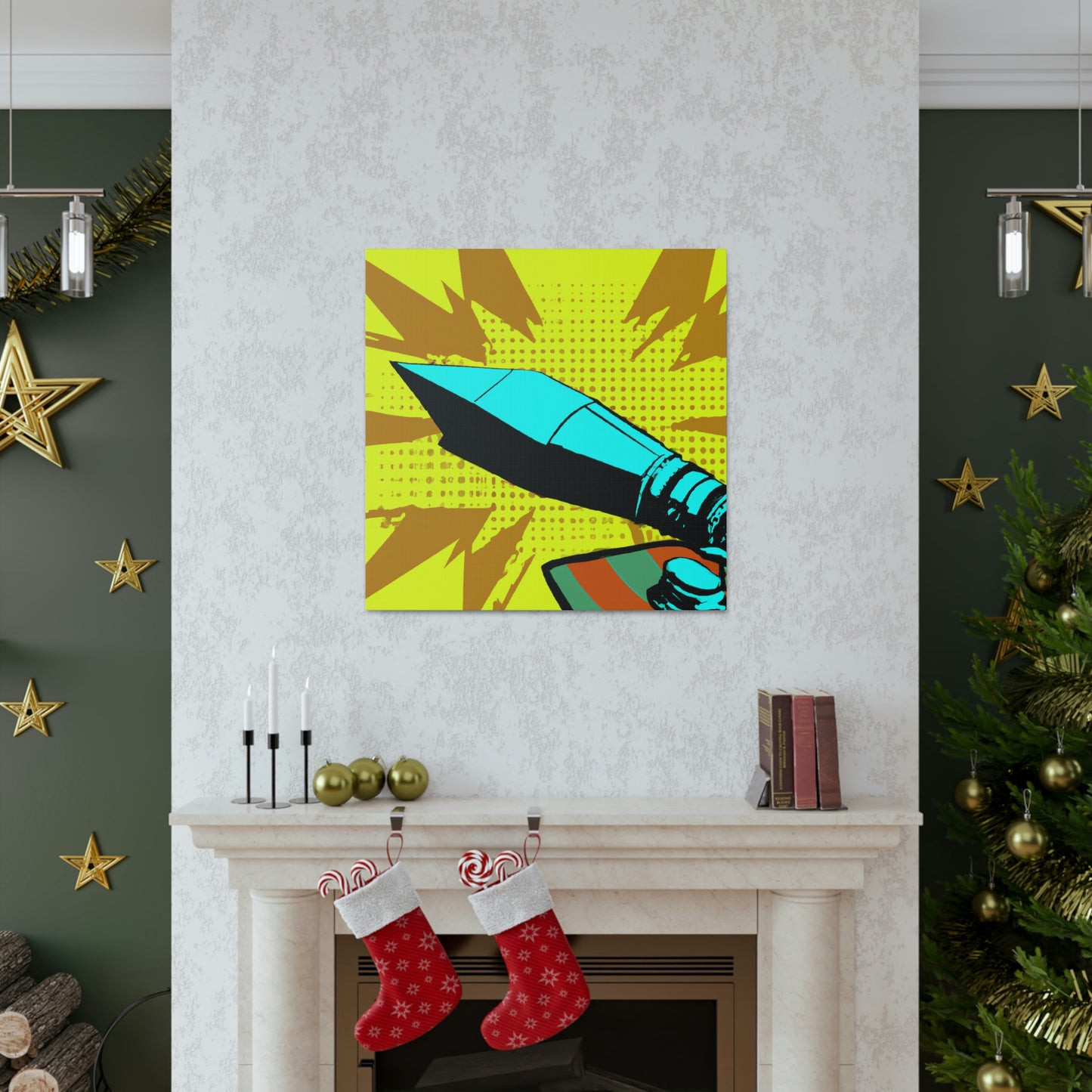 "Bullets in Flight Pop Art" - Canvas