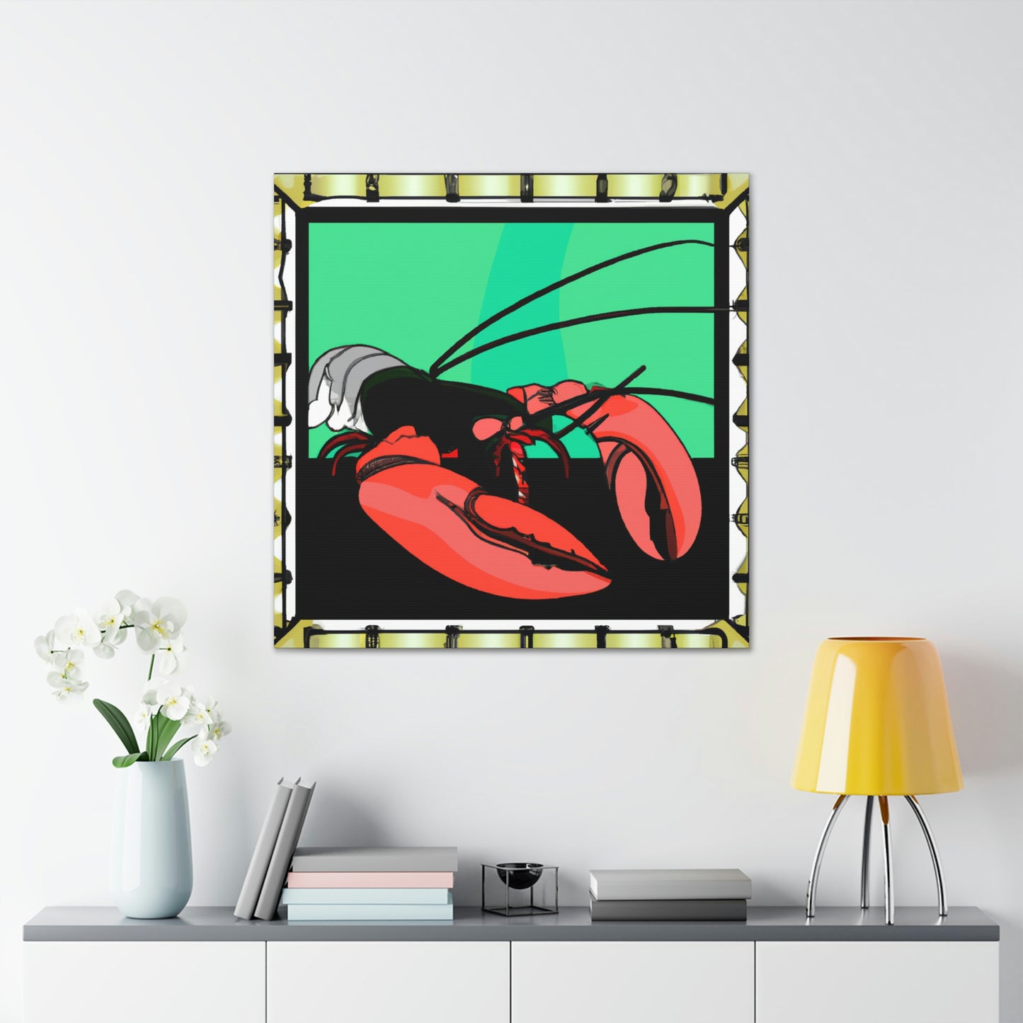 "Lobster Lures Lovingly" - Canvas