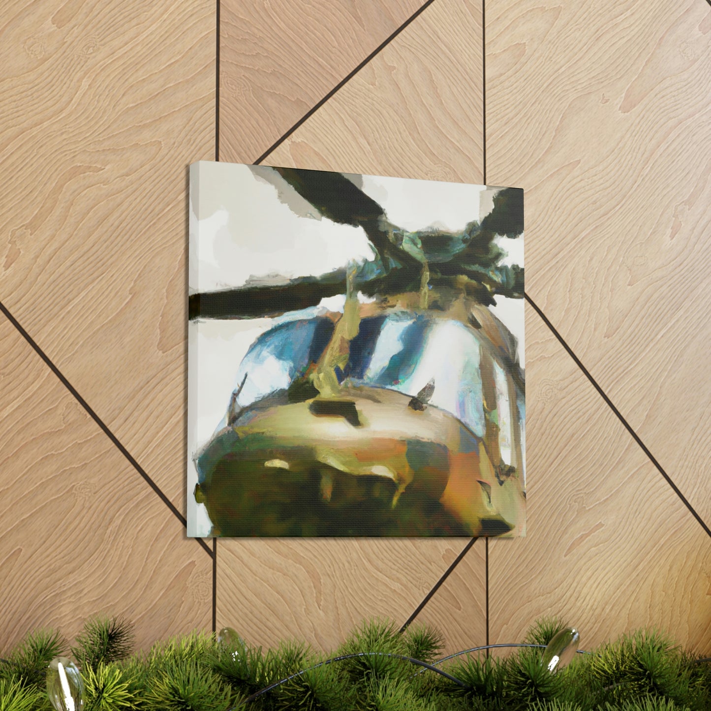 Helicopter in Flight - Canvas