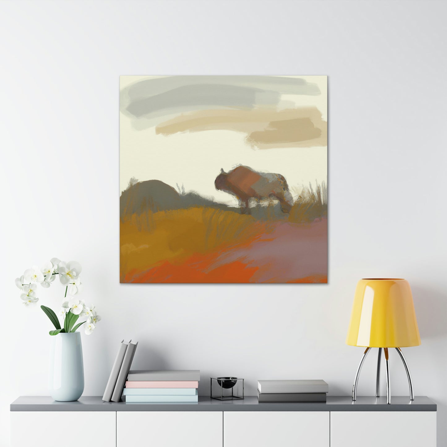 "Bison in Expressionism" - Canvas