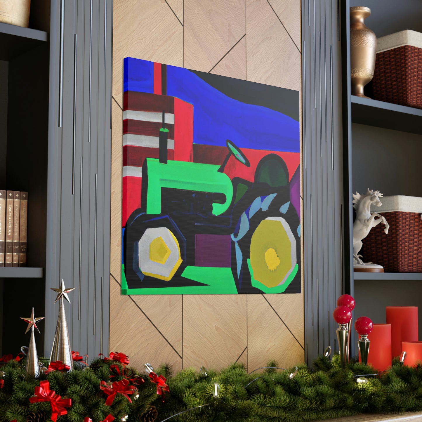 "Tractor Reimagined Deco" - Canvas