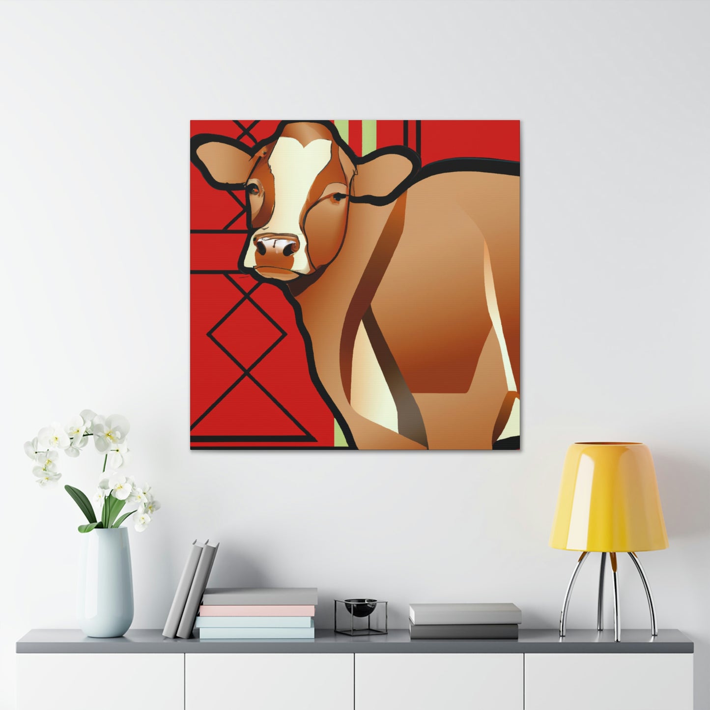 "Graceful Jersey Gleam" - Canvas