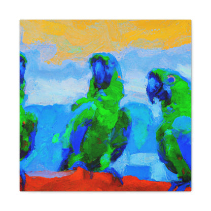 "Parrots Tinged with Passion" - Canvas