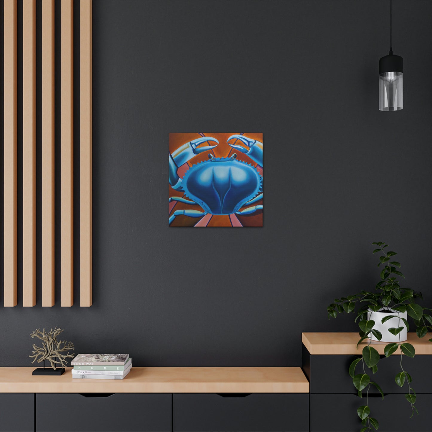 "Crab in Art Deco" - Canvas