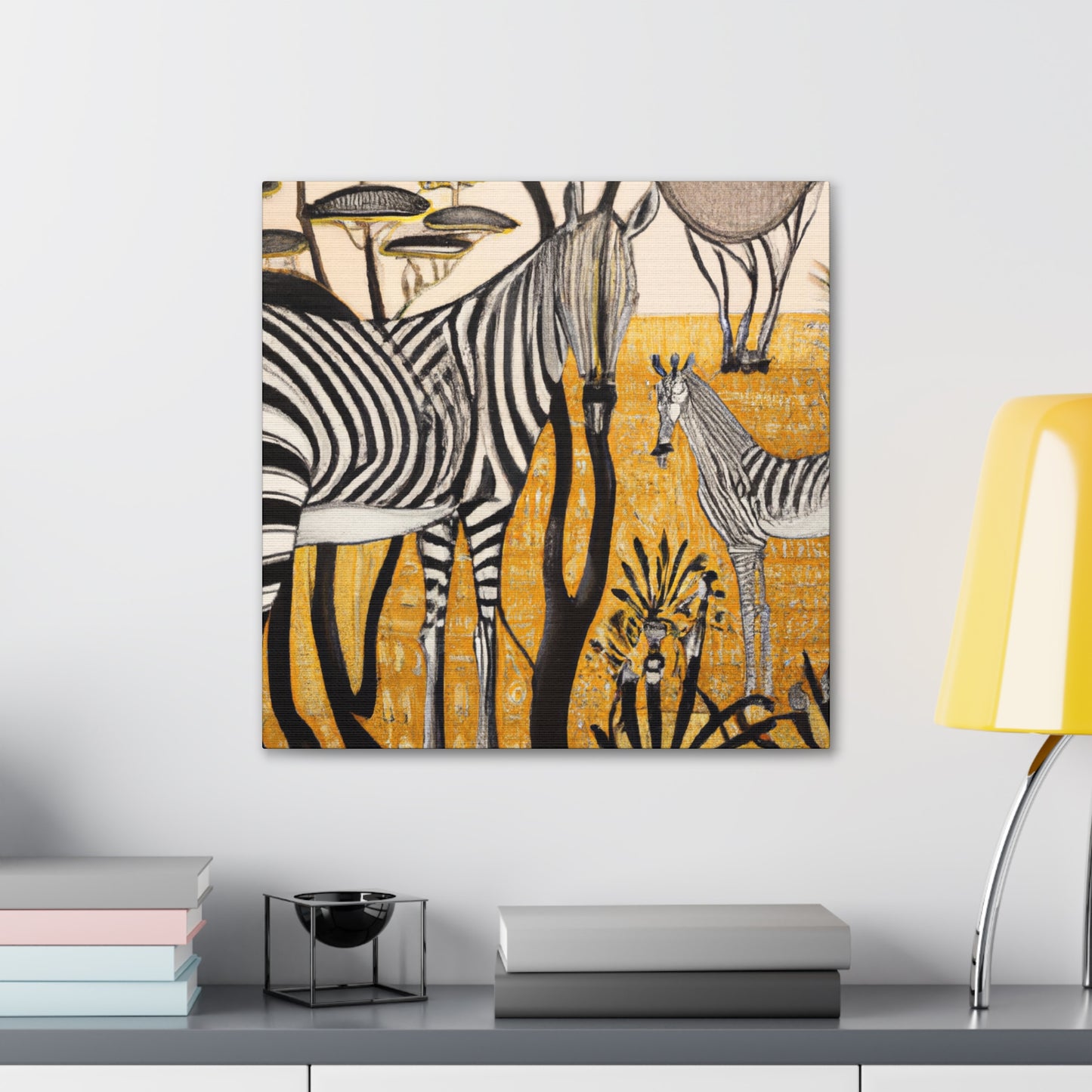 "Striped Zebra Symphony" - Canvas