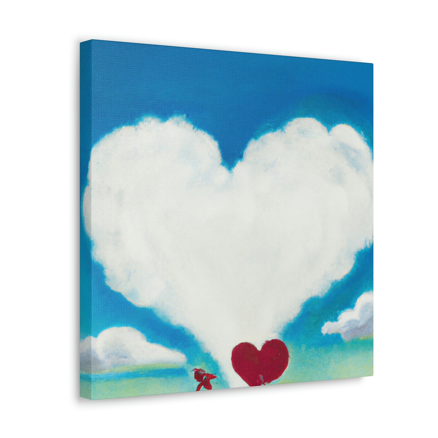 "Heart-Shaped Freedom Cloud" - Canvas