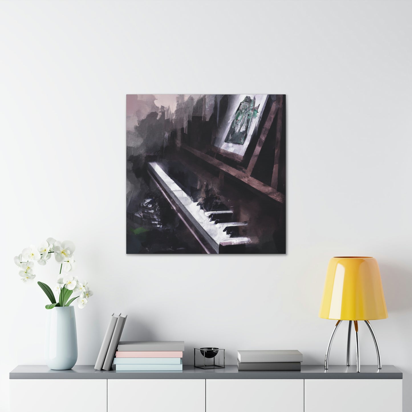 Piano in Reflection - Canvas