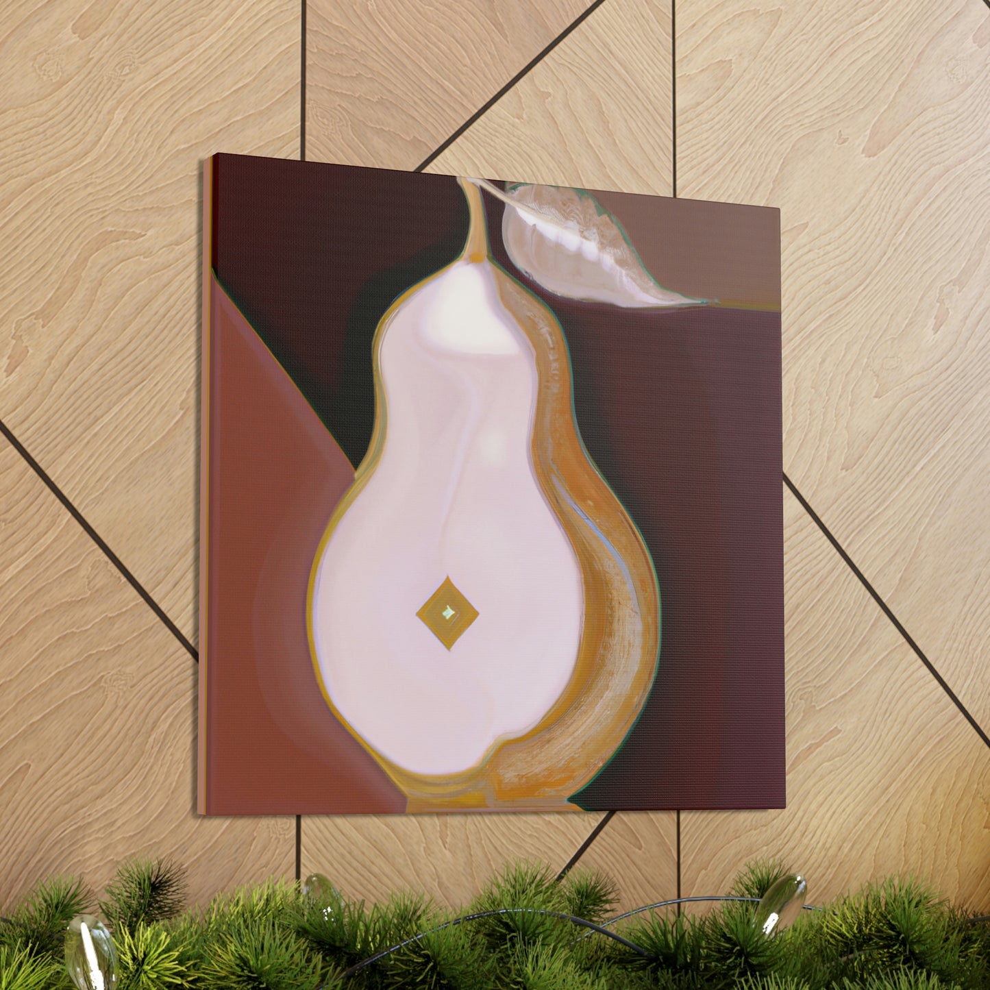 "Pear in Art Deco". - Canvas