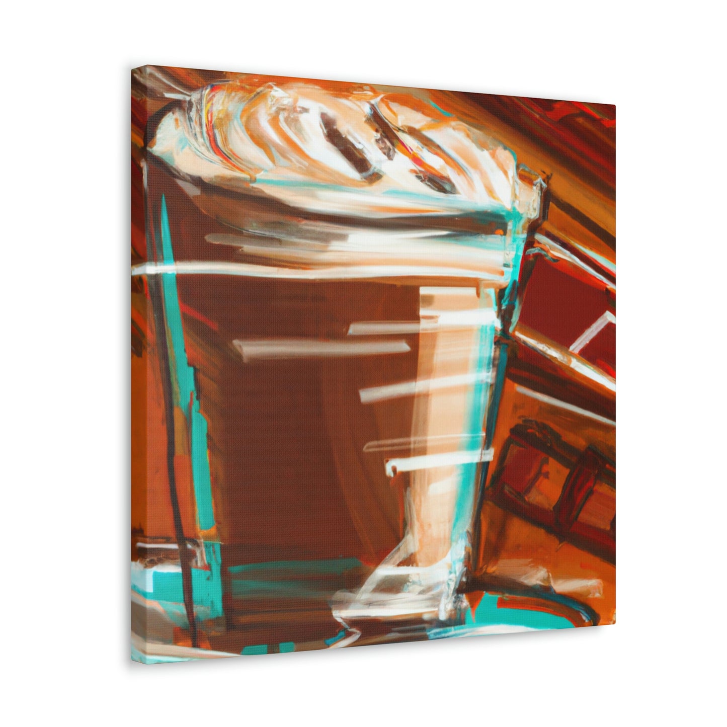 "Cappuccino in Abstraction" - Canvas