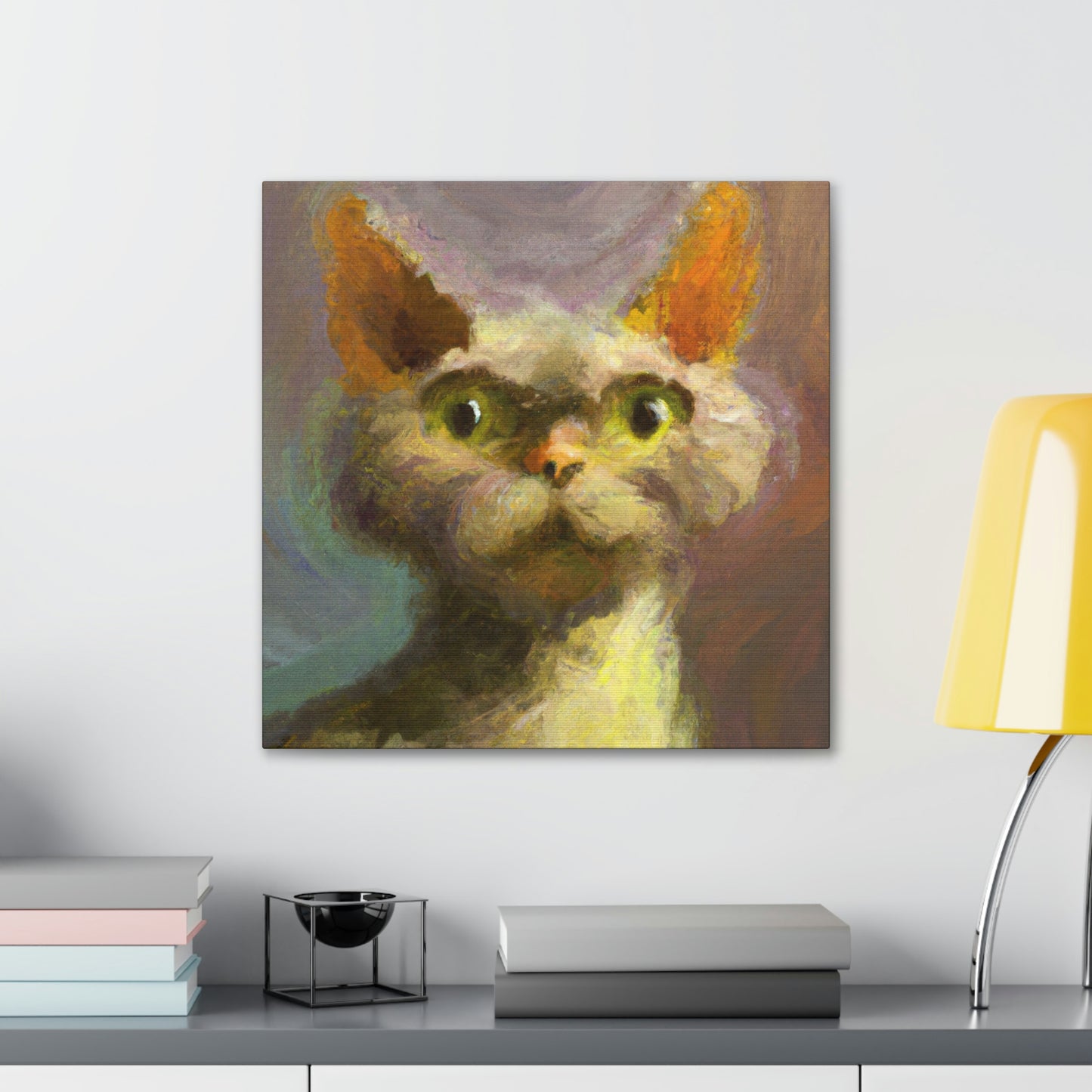 "Devon Rex Majesty" - Canvas