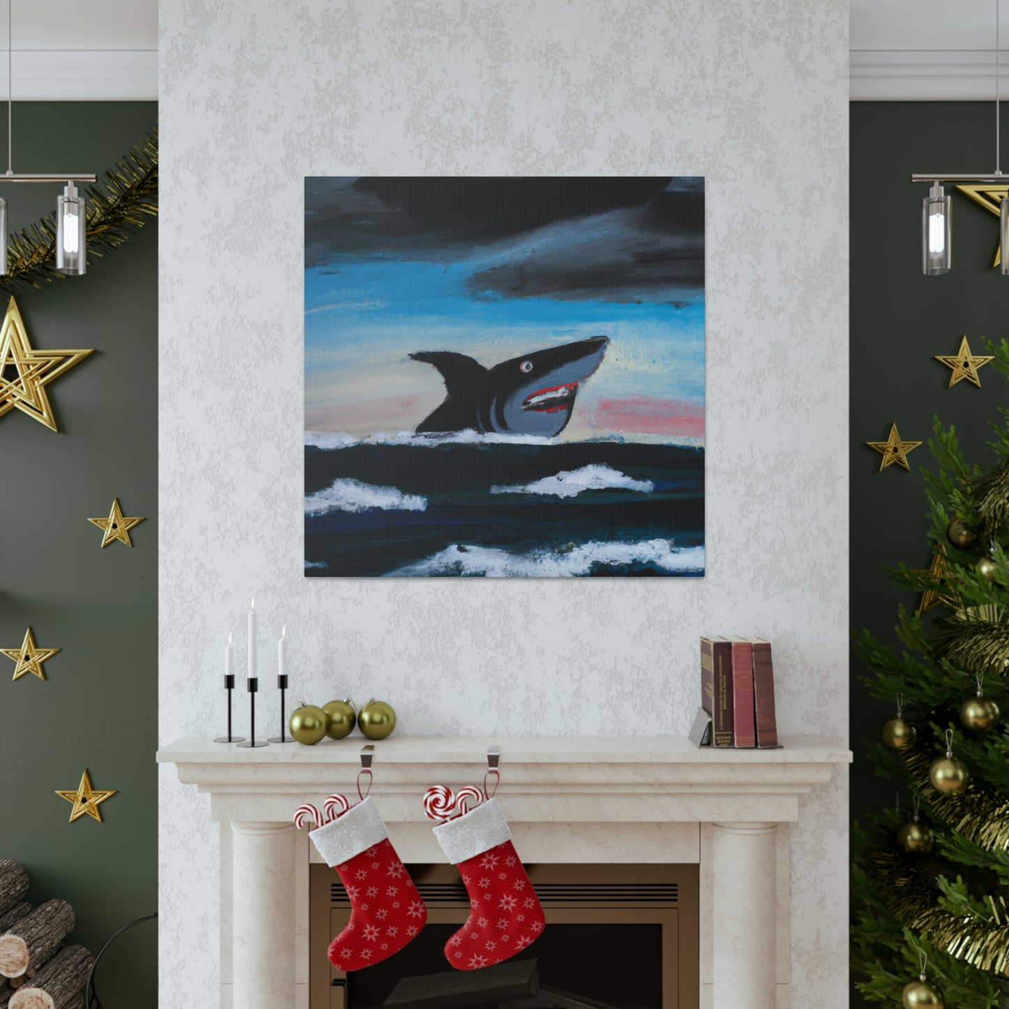 Shark in Abstract Vision - Canvas