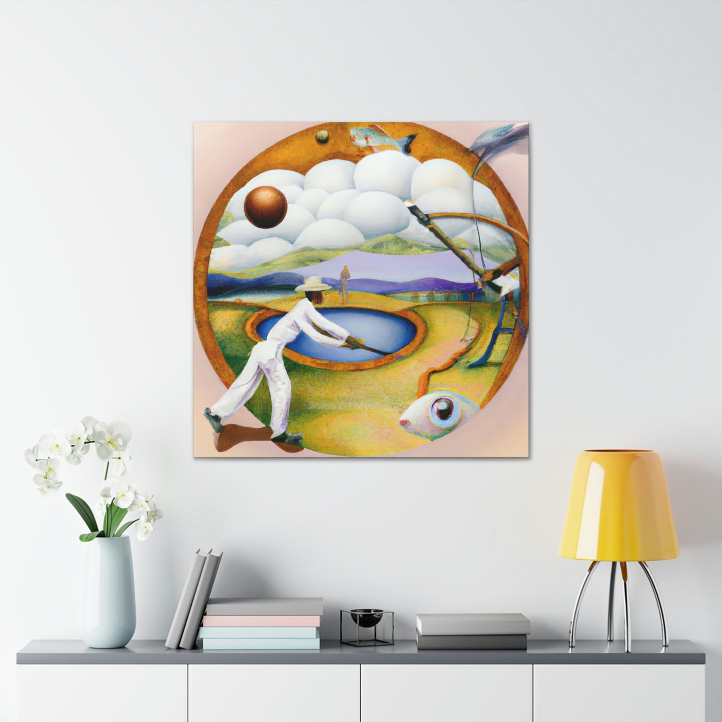 Fishing in the Clouds - Canvas