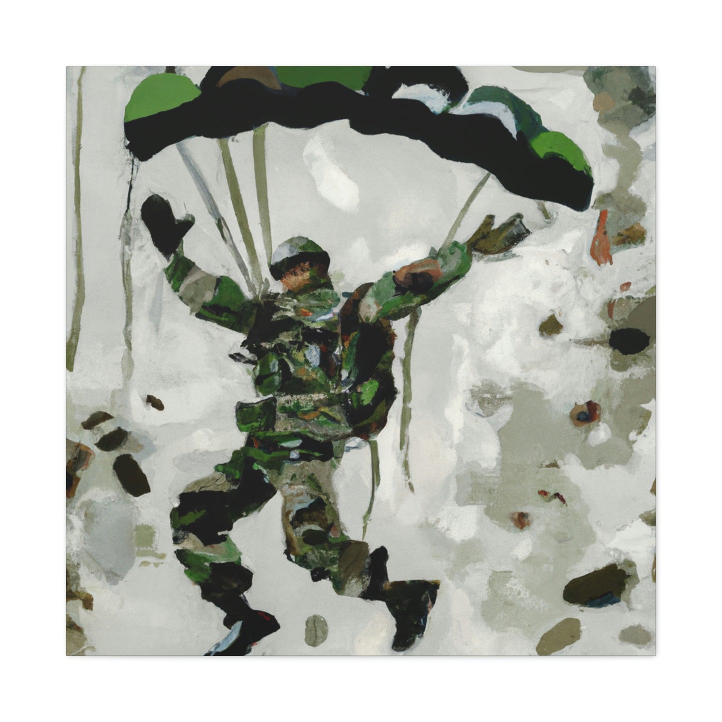 Paratrooper in Flight - Canvas