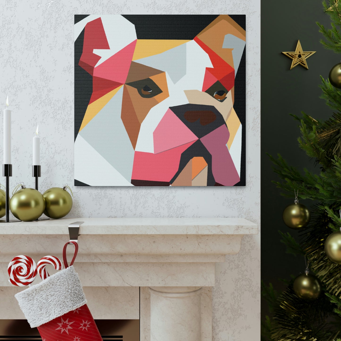 American Bulldog Minimalism - Canvas