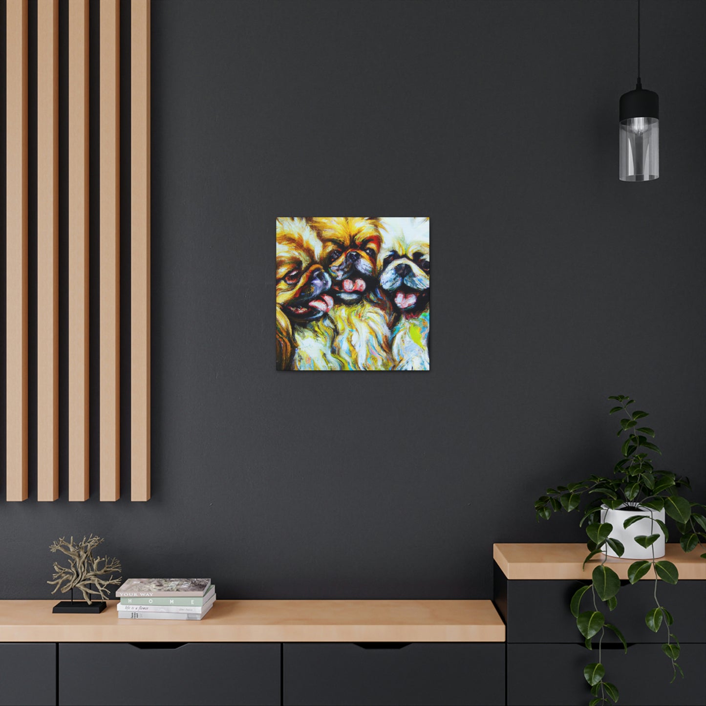 Pekingese Pride Expressionism - Canvas