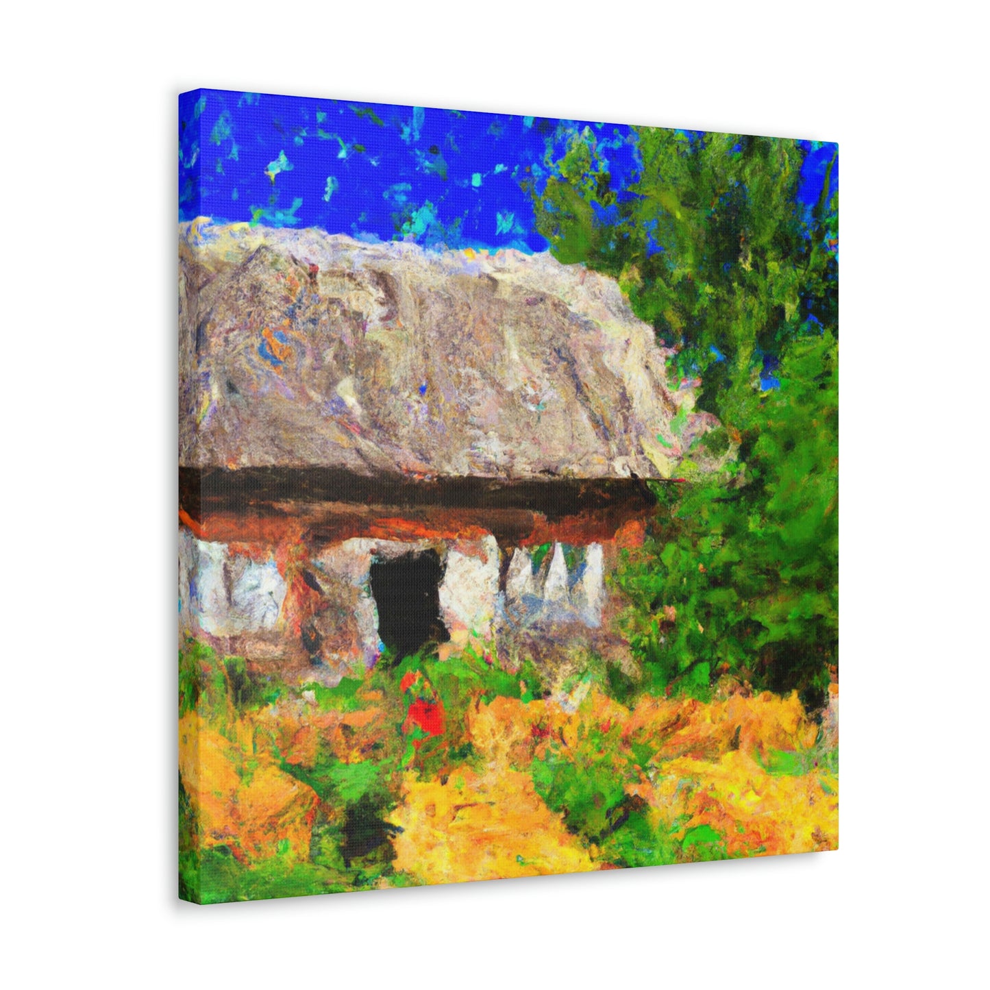 "Farmhouse at Dusk" - Canvas