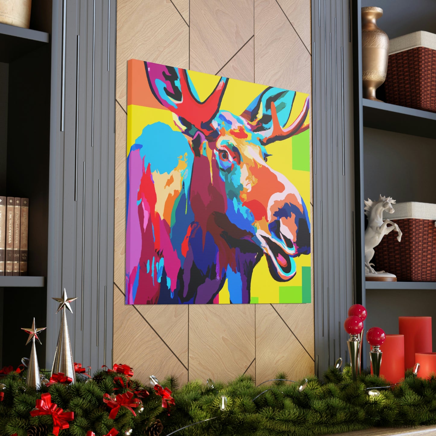 "Moose in Pop Art" - Canvas