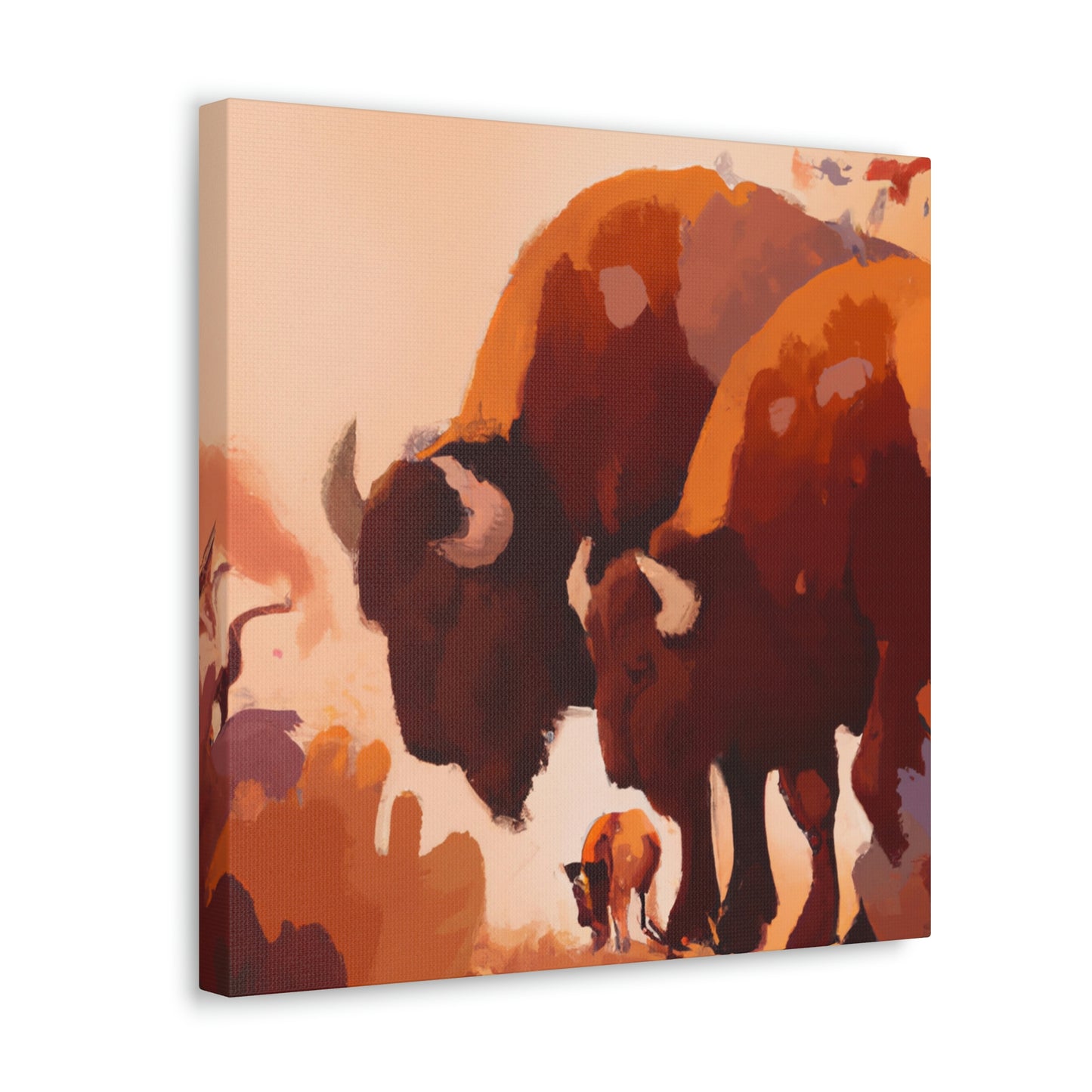 "Bison in Art Deco" - Canvas