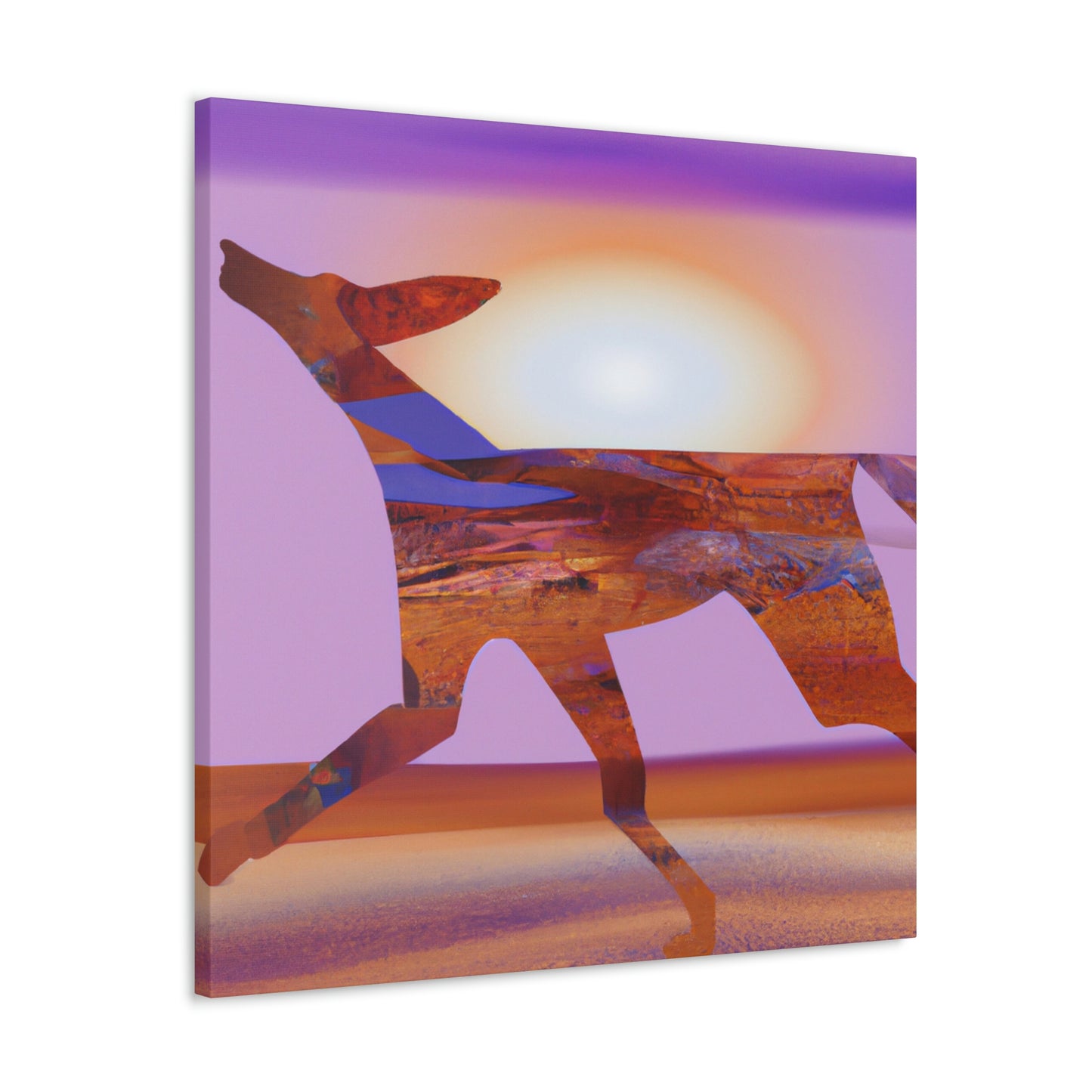 "Coyote in Art Deco" - Canvas