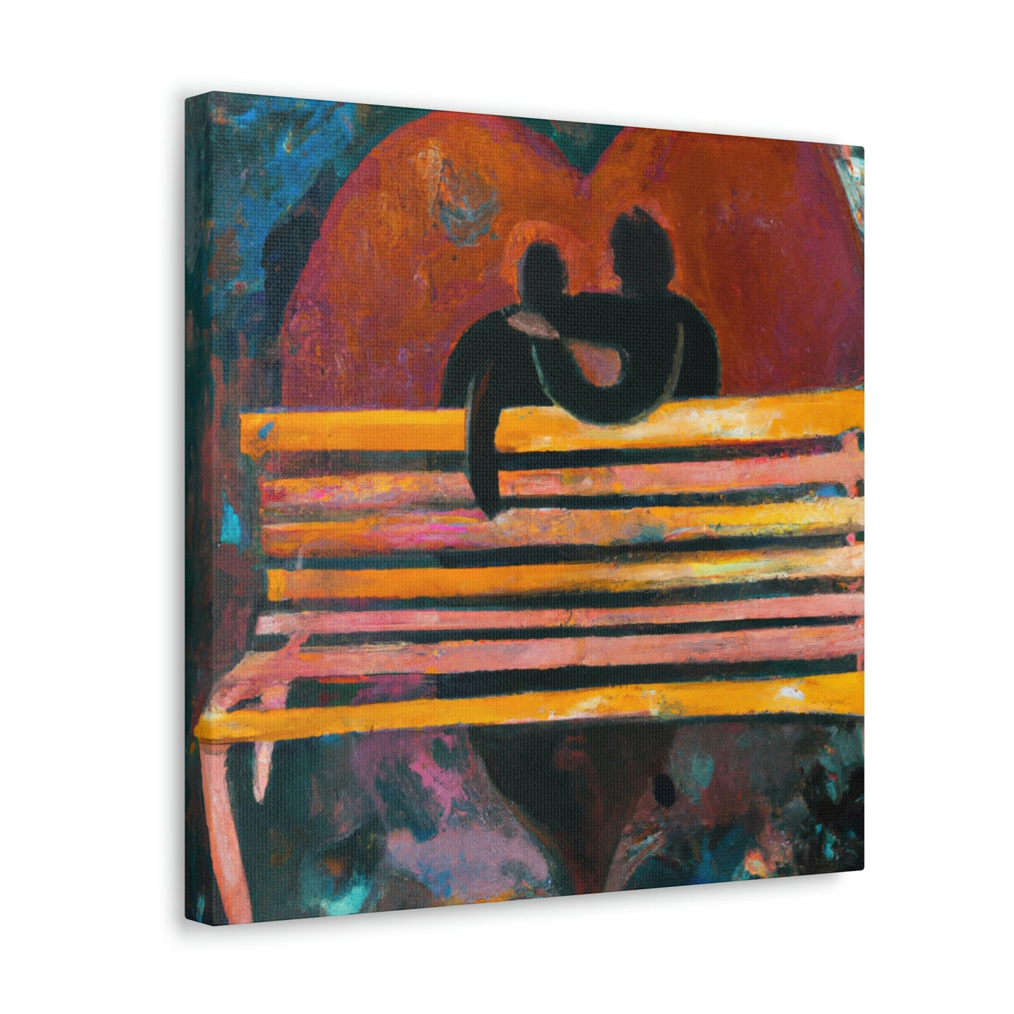 Love on a Bench - Canvas