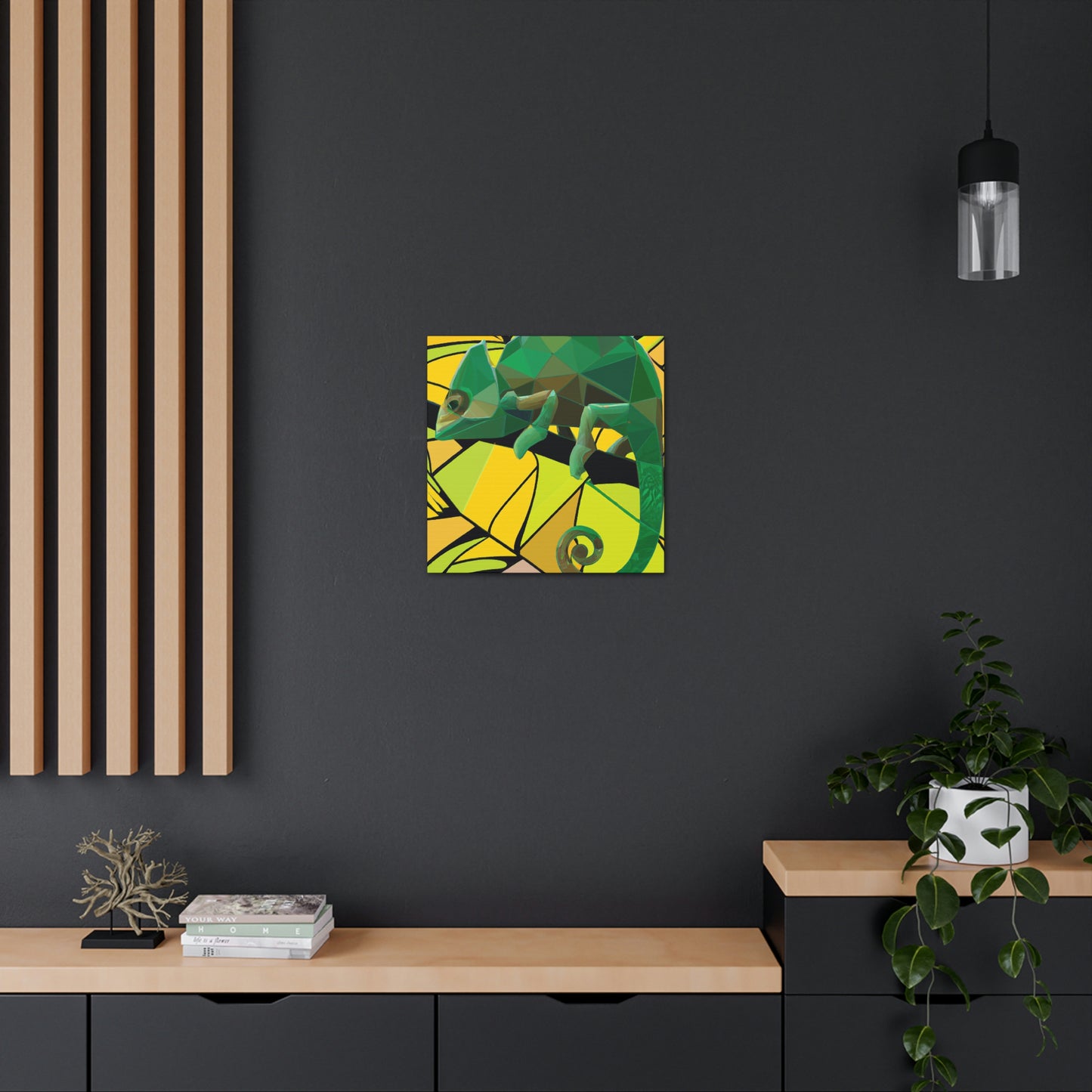 "Chameleon Calling Card" - Canvas