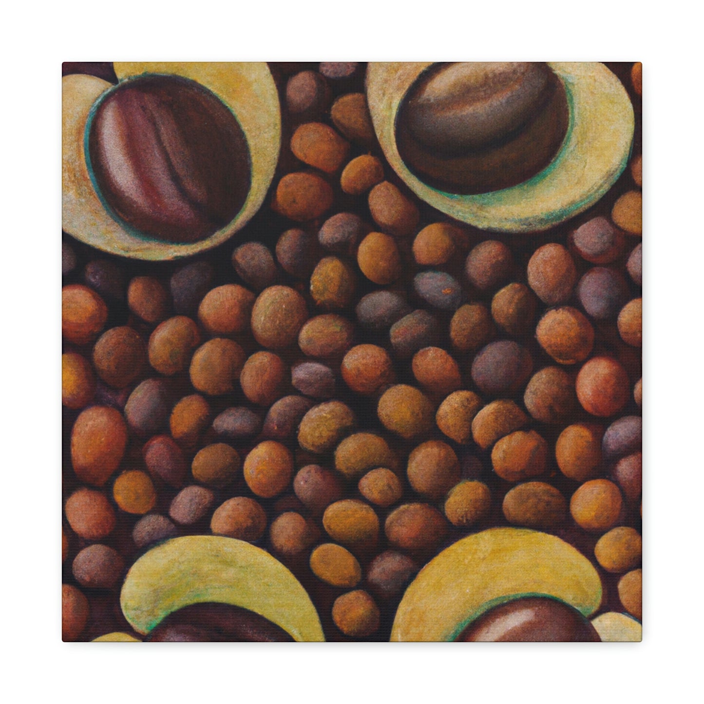 "Coffee Bean Harvesting" - Canvas