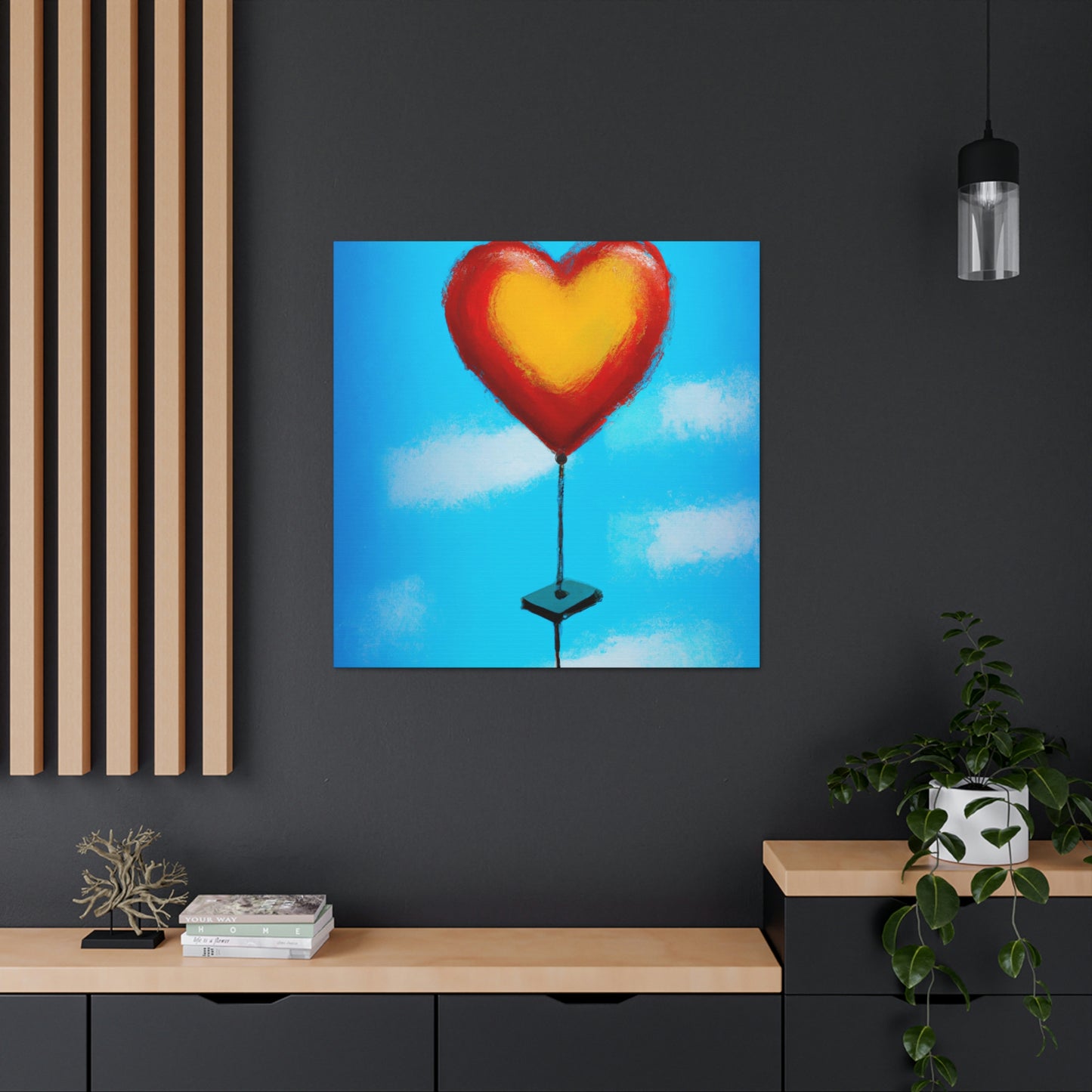 Heart Balloon Joyful Release - Canvas