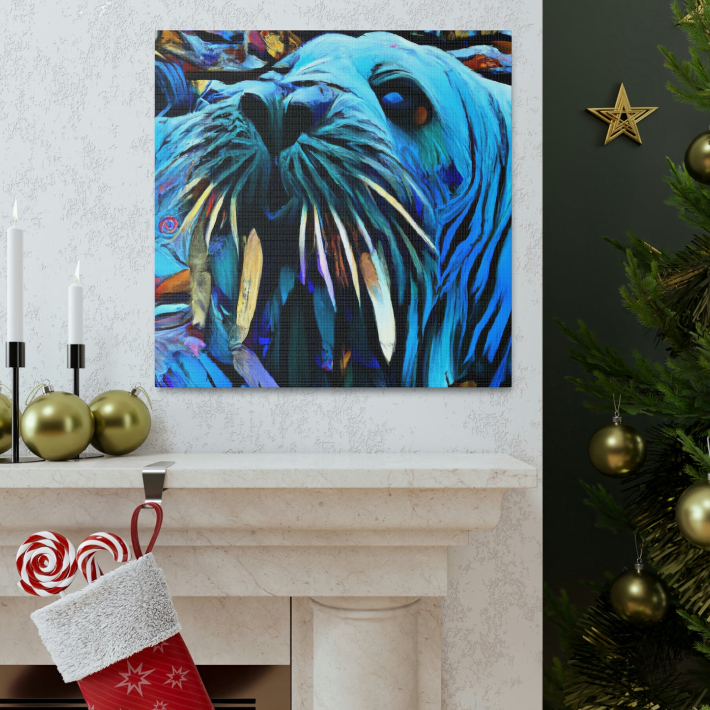 Walrus on a Wave - Canvas