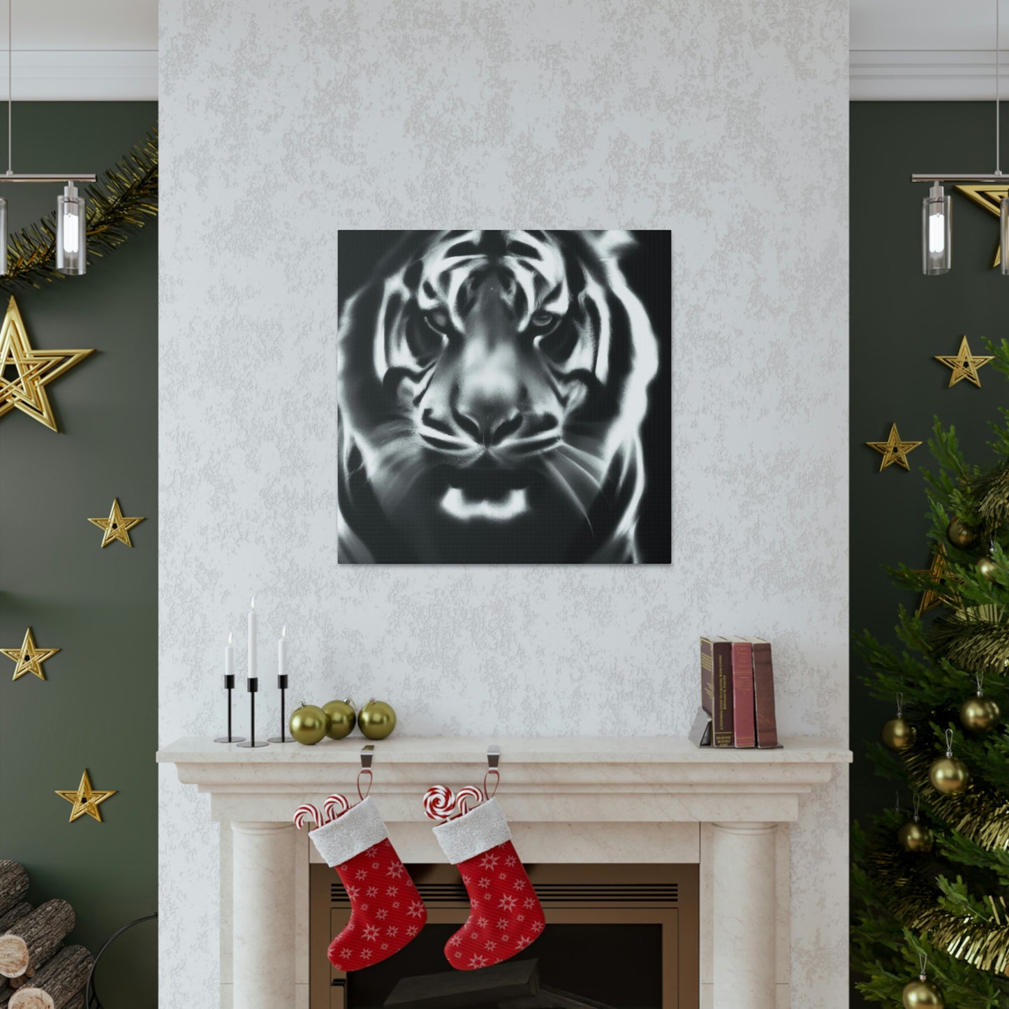 "Majestic Bengal Tiger Scene" - Canvas