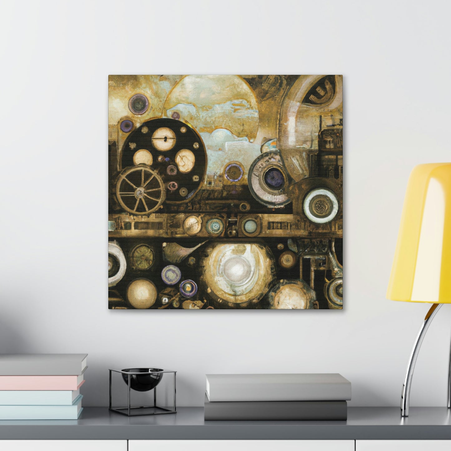 "Steampunk Cosmic Splendor" - Canvas