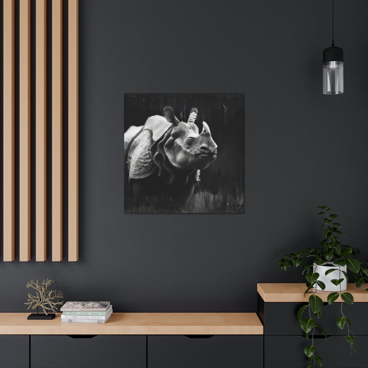 Rhino Majestic Splendor - Canvas