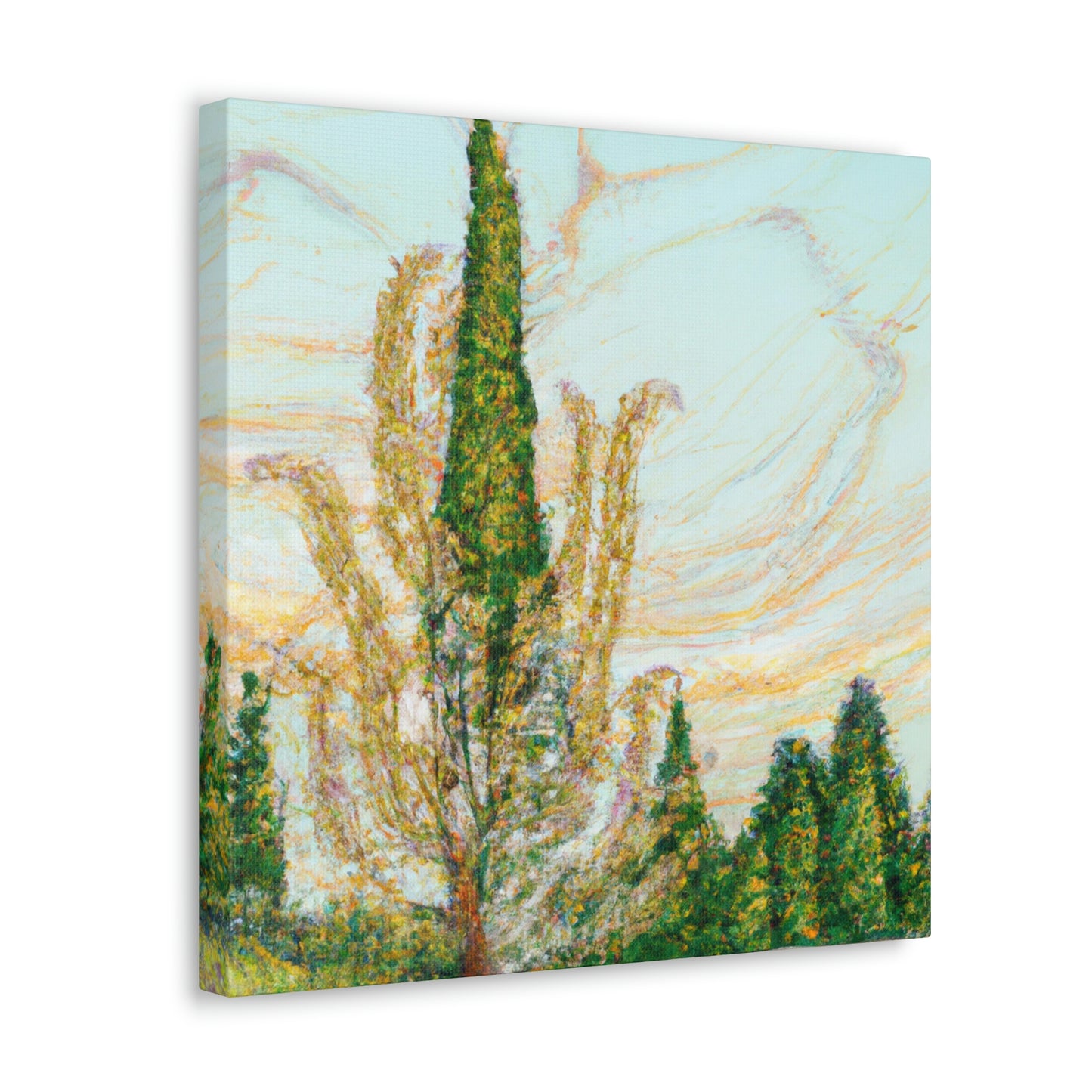 Cypress Tree Reflection - Canvas