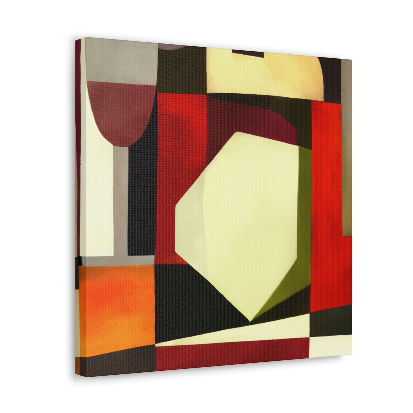 "Vintage Wine Reflection" - Canvas