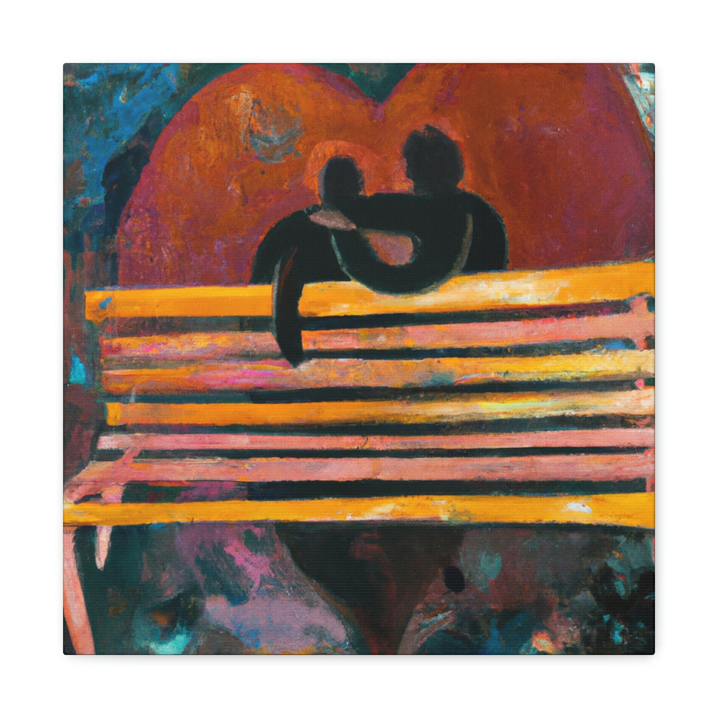 Love on a Bench - Canvas