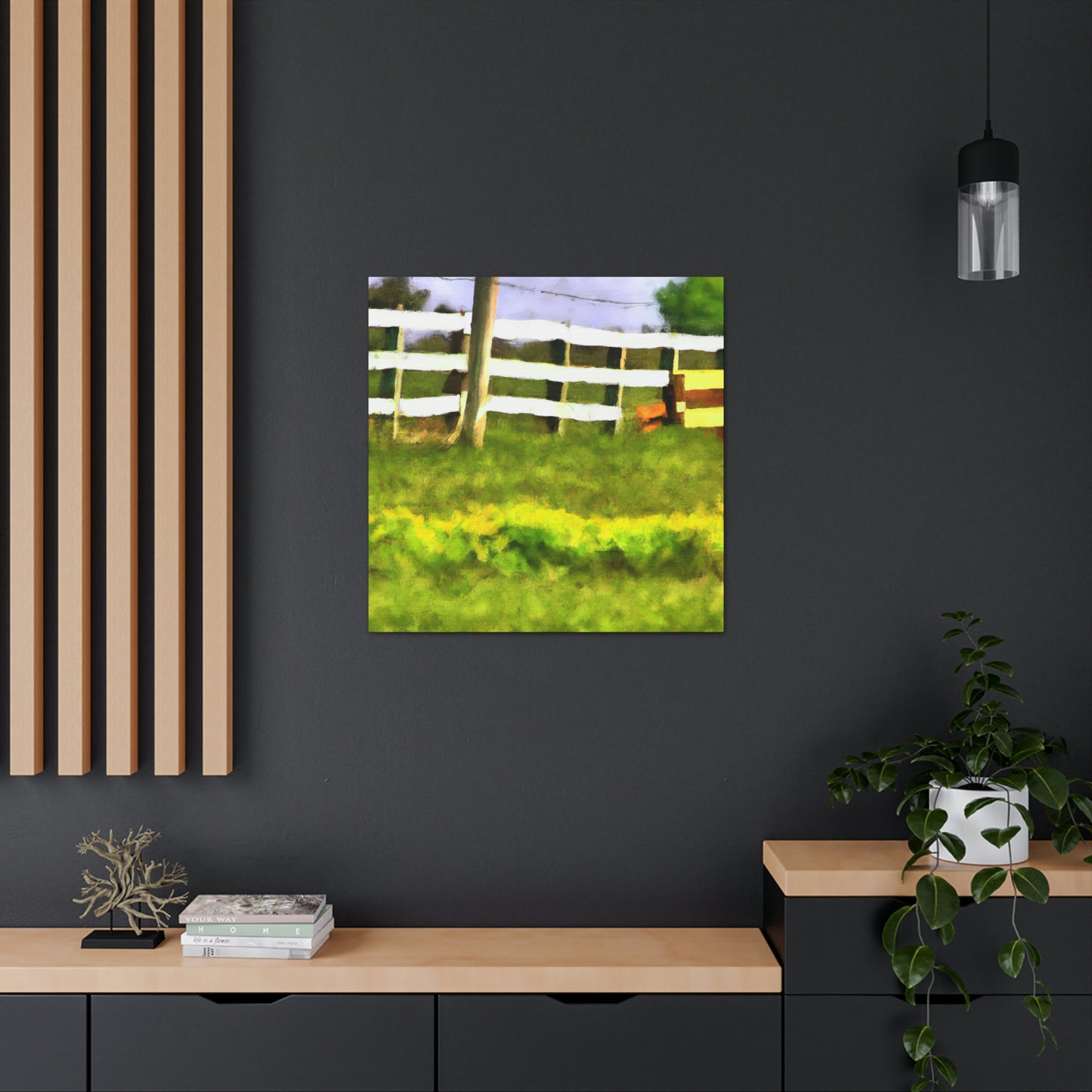 "Barnyard Fence Harmony" - Canvas