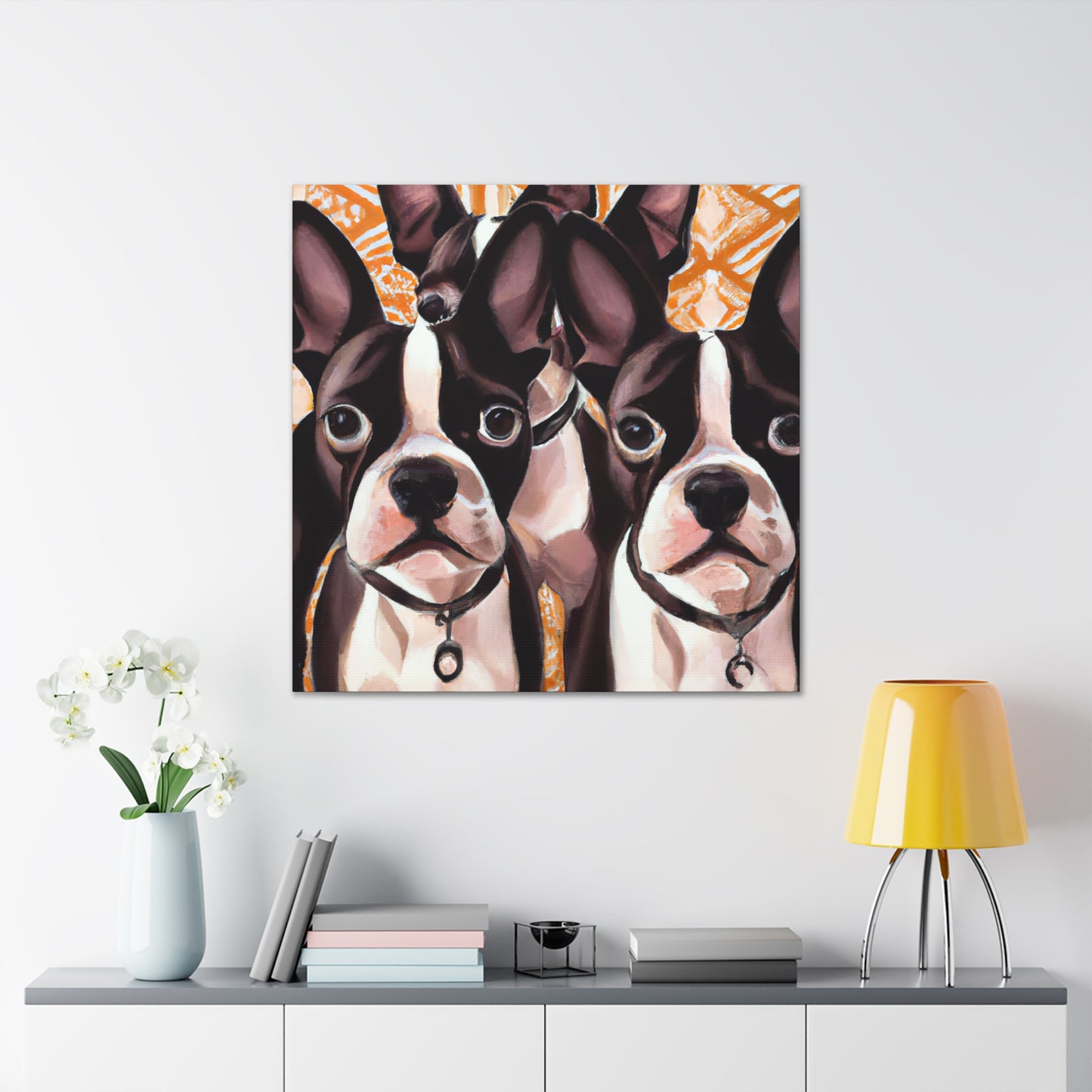 "Boston Terrier Splendour" - Canvas