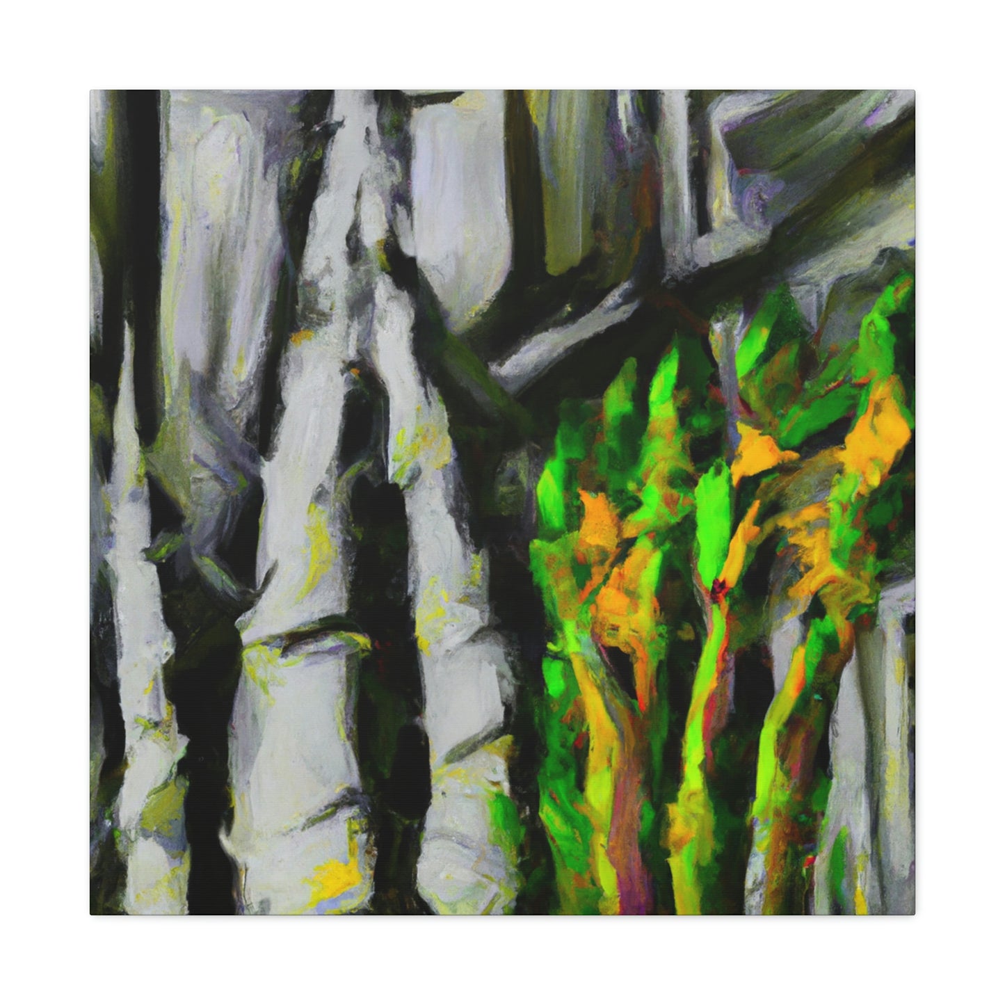 "Asparagus Abstract Expressionism" - Canvas