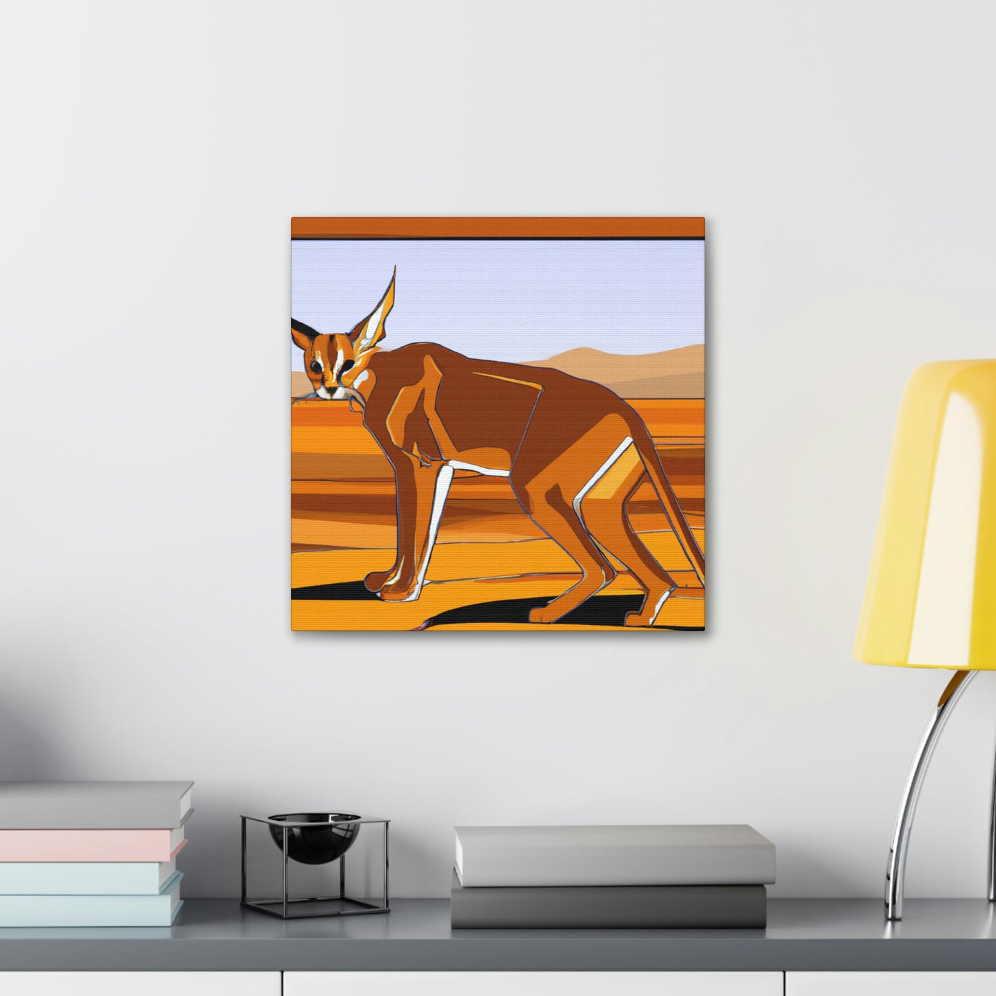 Caracal's Midnight Glamour - Canvas