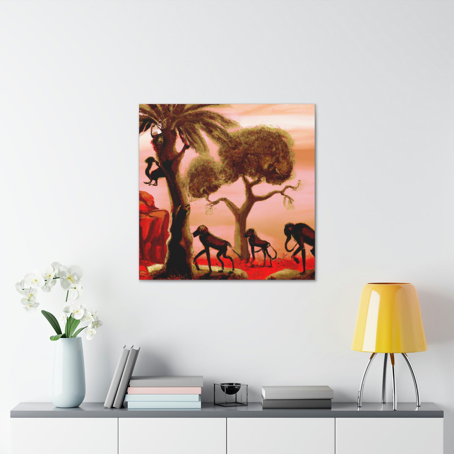 "Baboon Grandeur in Deco" - Canvas