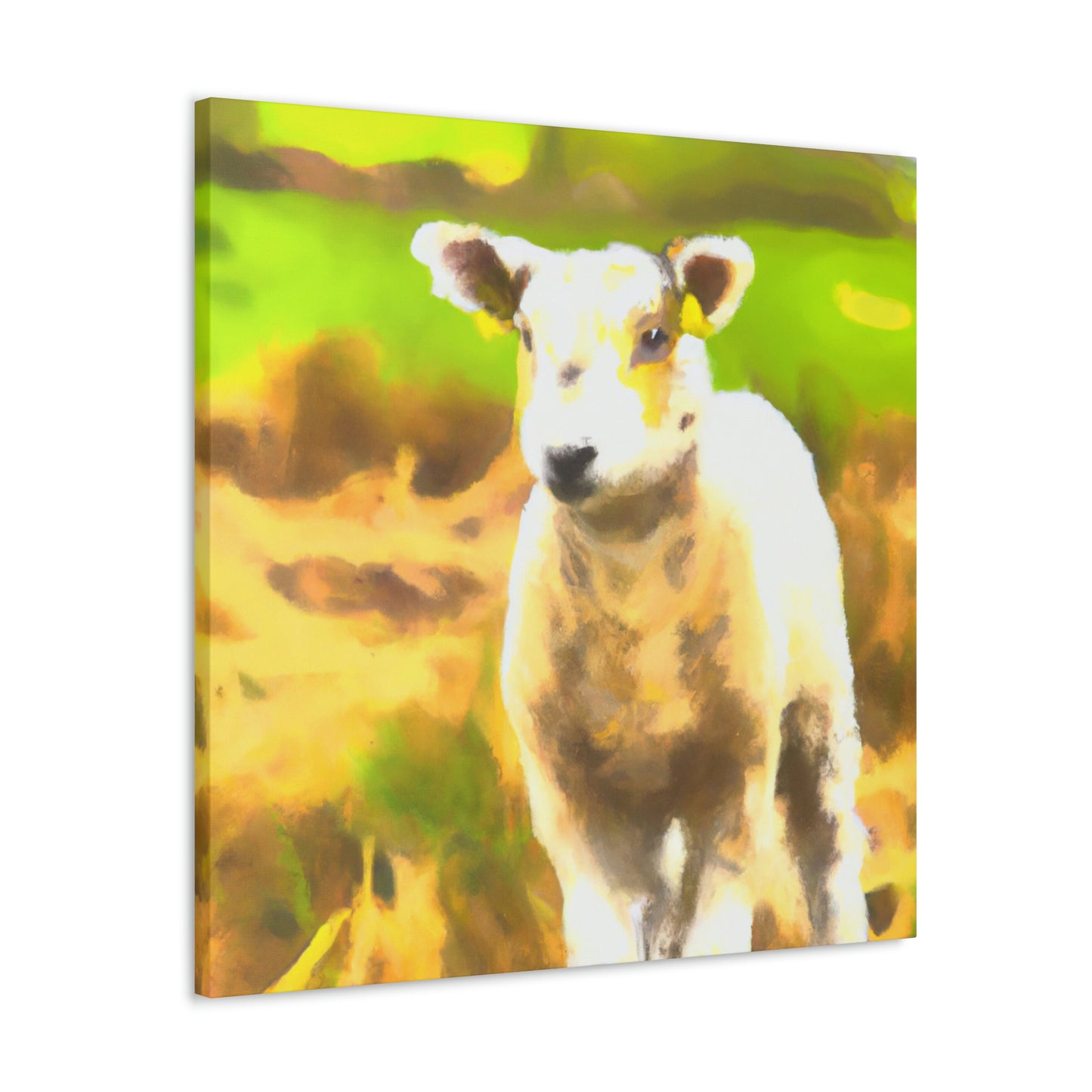 Lamb in Moonlight Glow - Canvas